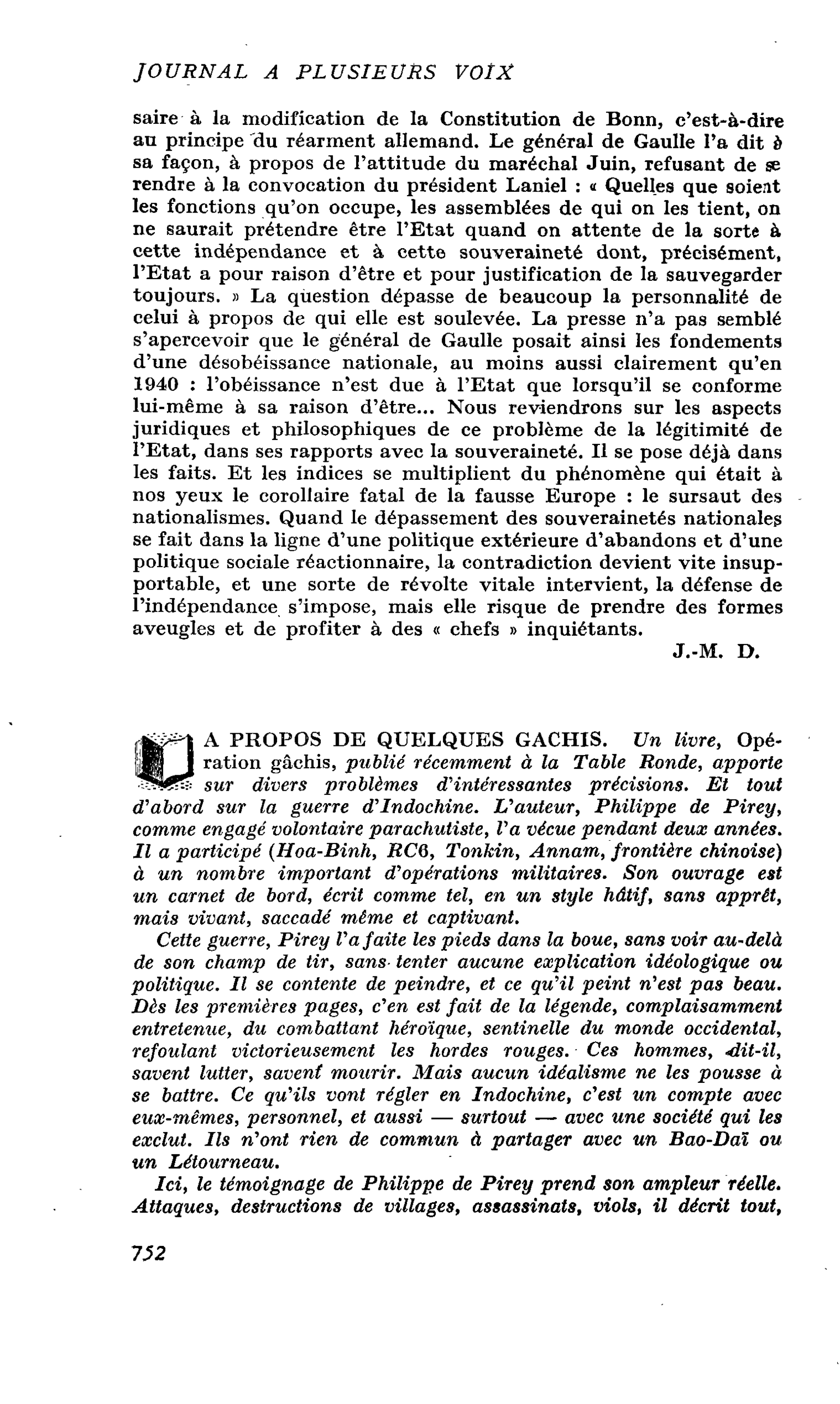 A PROPOS DE QUELQUES GACHIS
