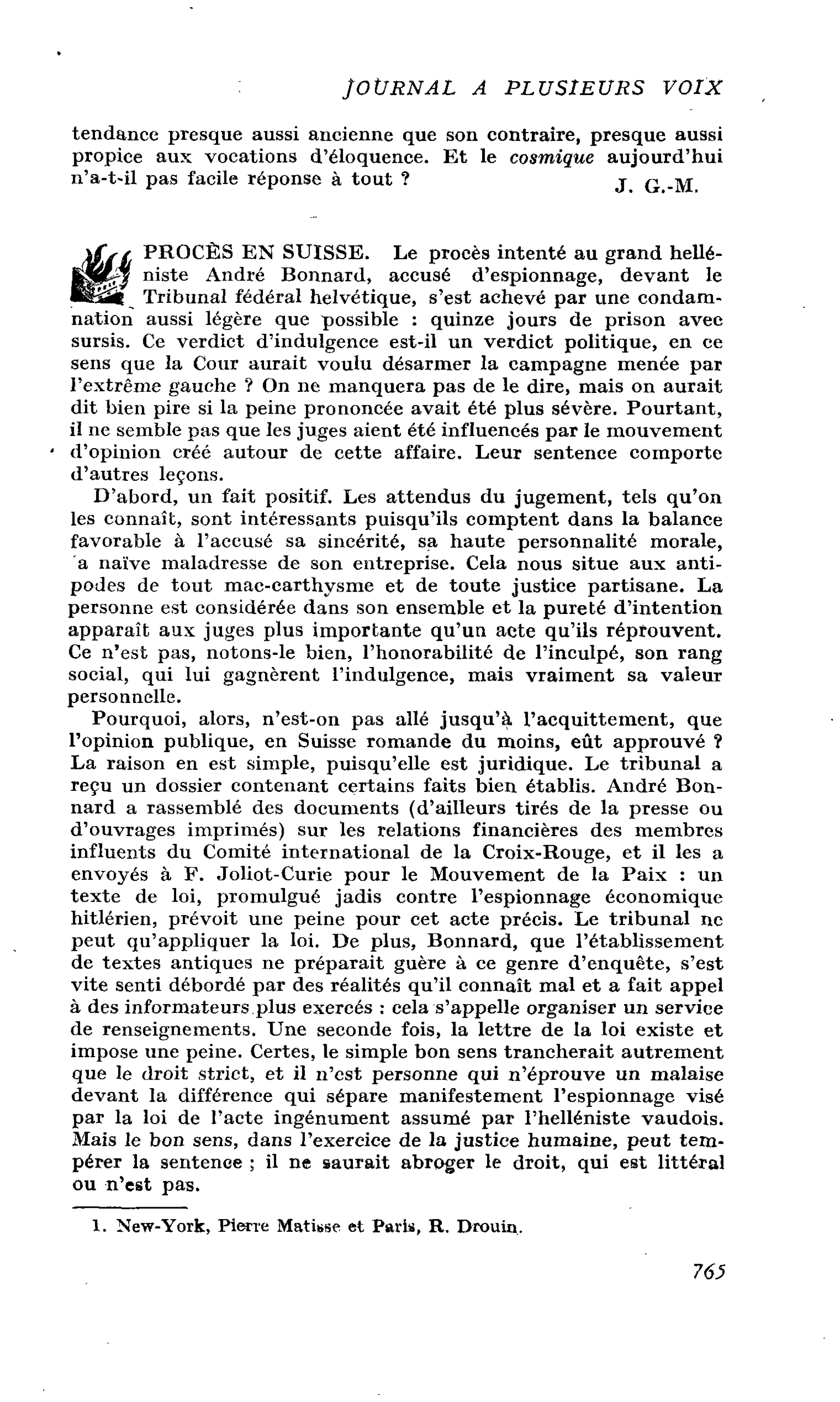 PROCÈS EN SUISSE