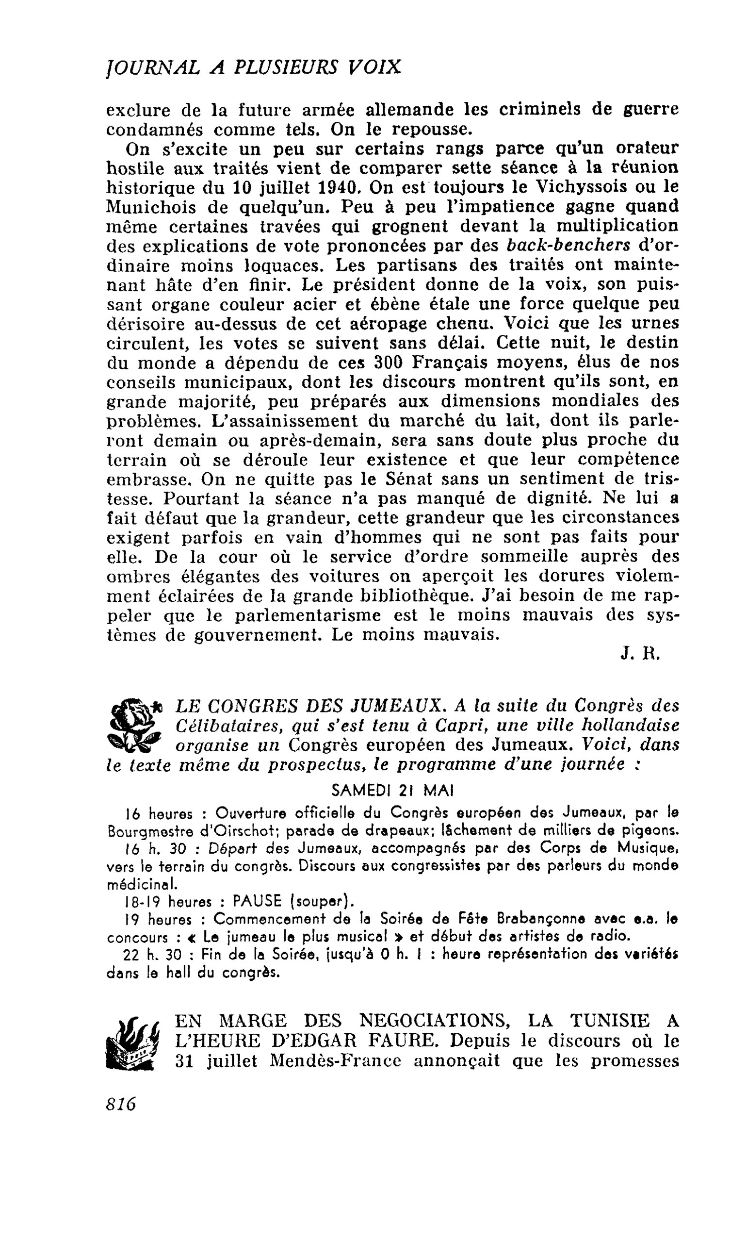 LE CONGRES DES JUMEAUX
