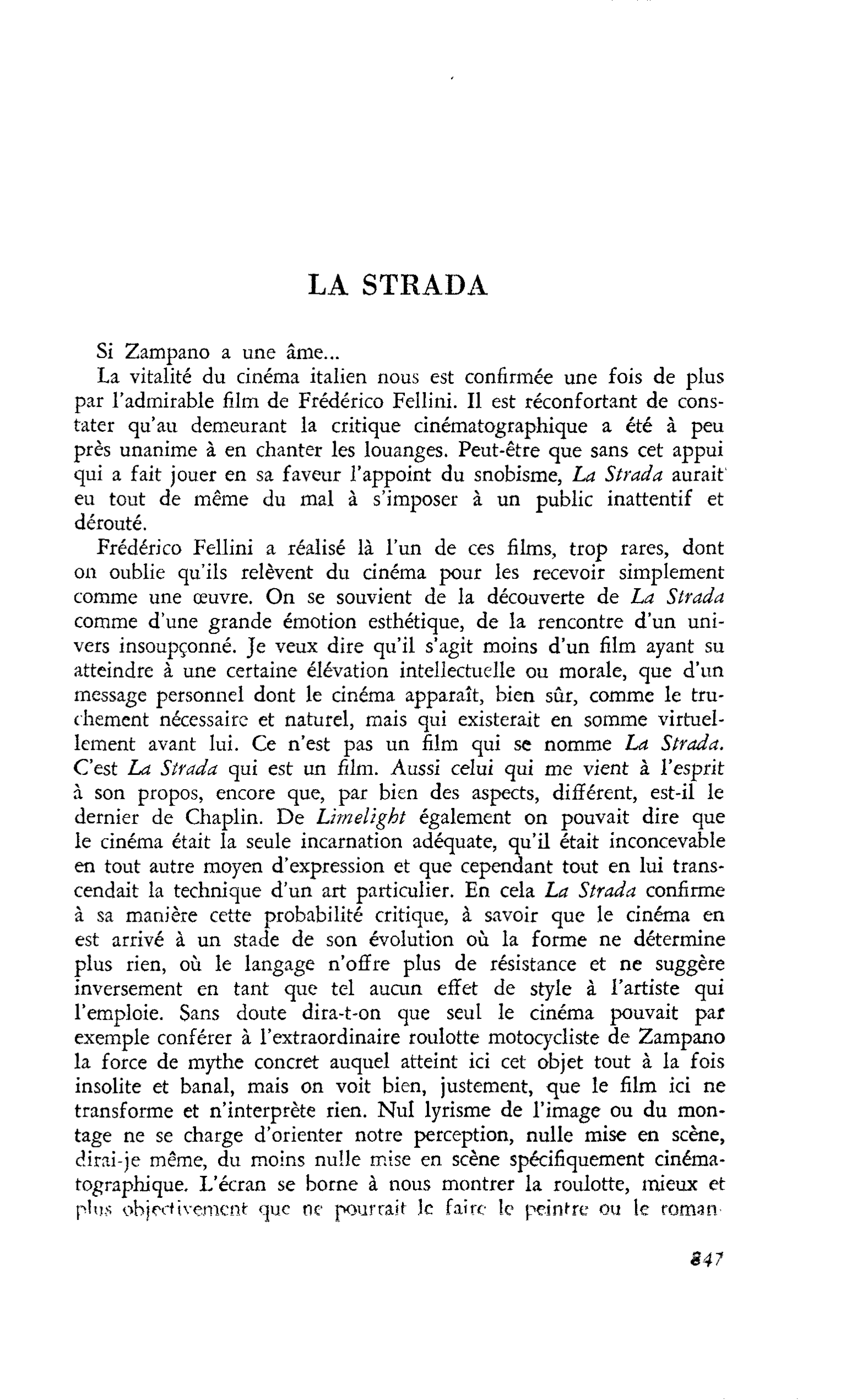 LA STRADA