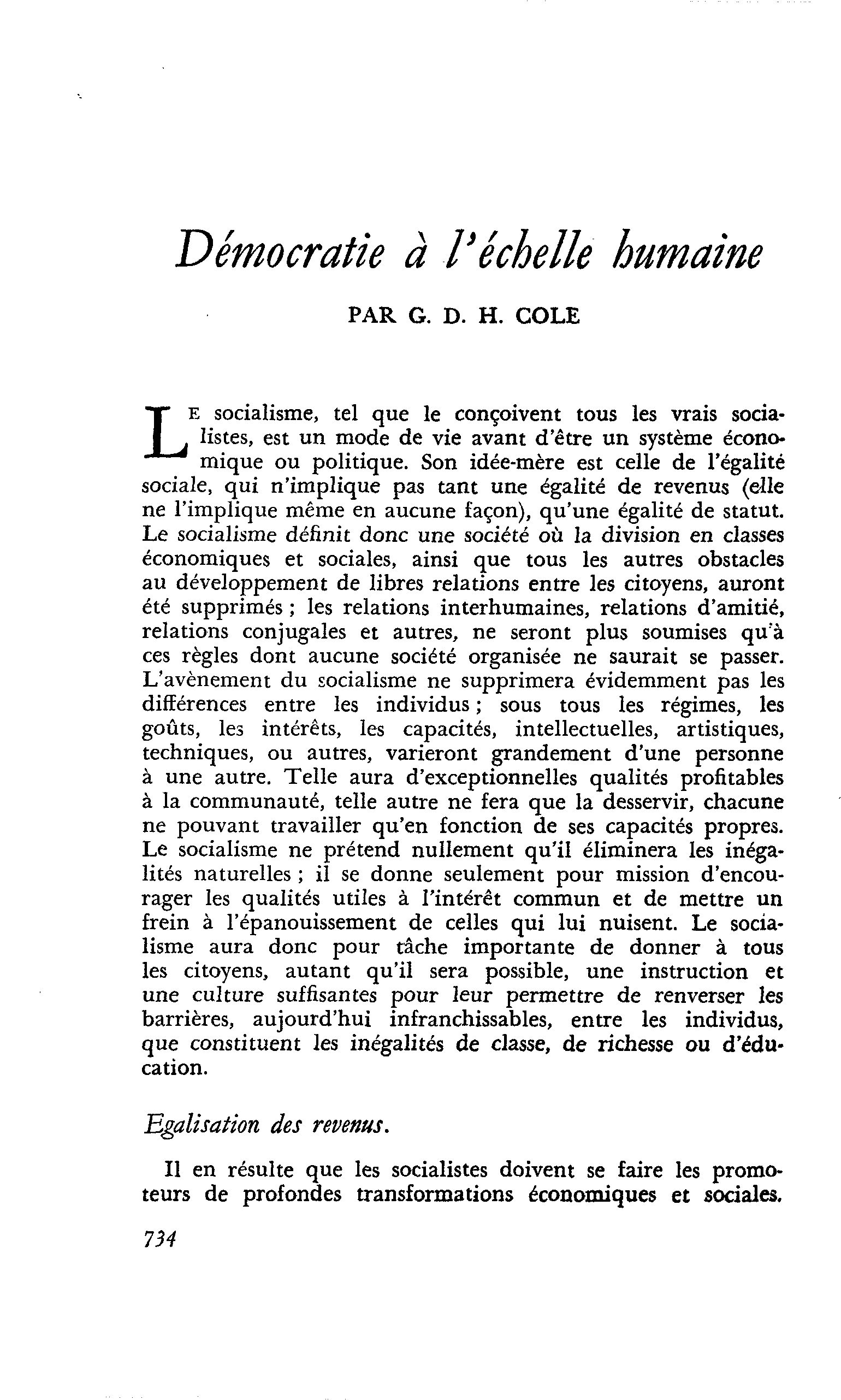 Démocratie à l’échelle humaine