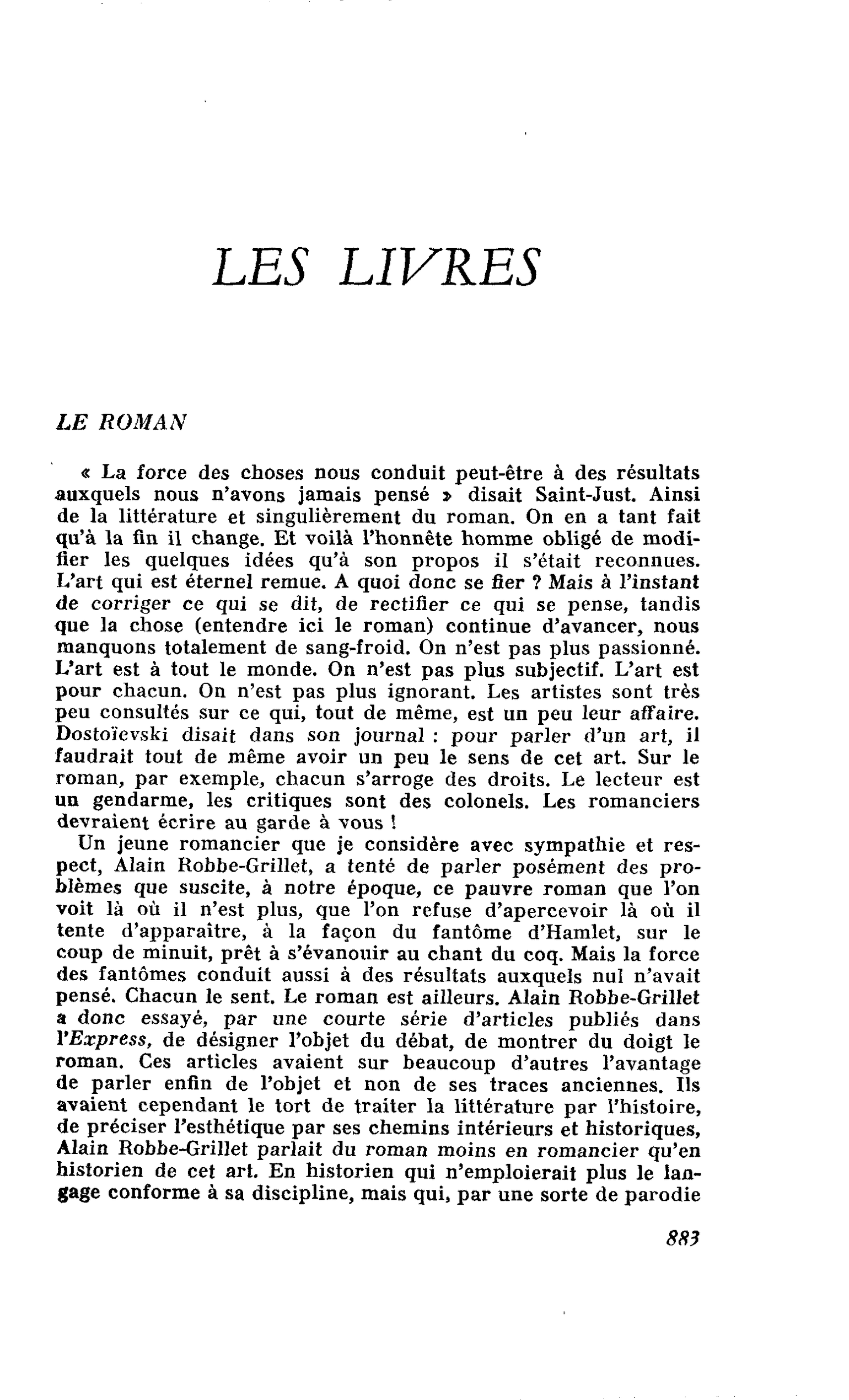 LE ROMAN