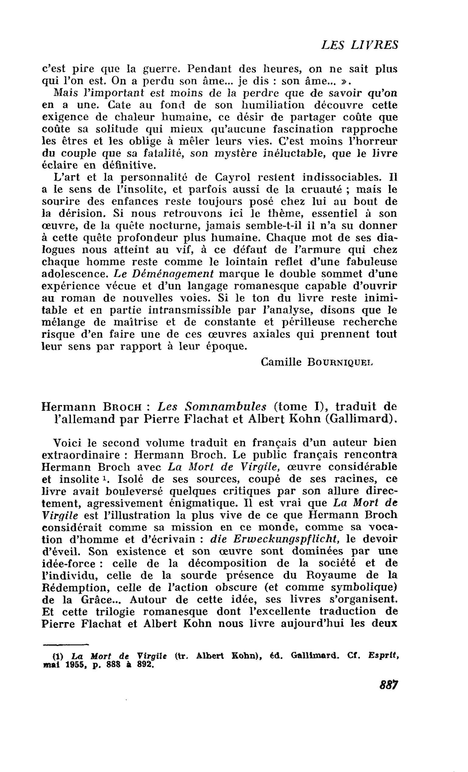 Hermann Broch : Les Somnambules (tome I)