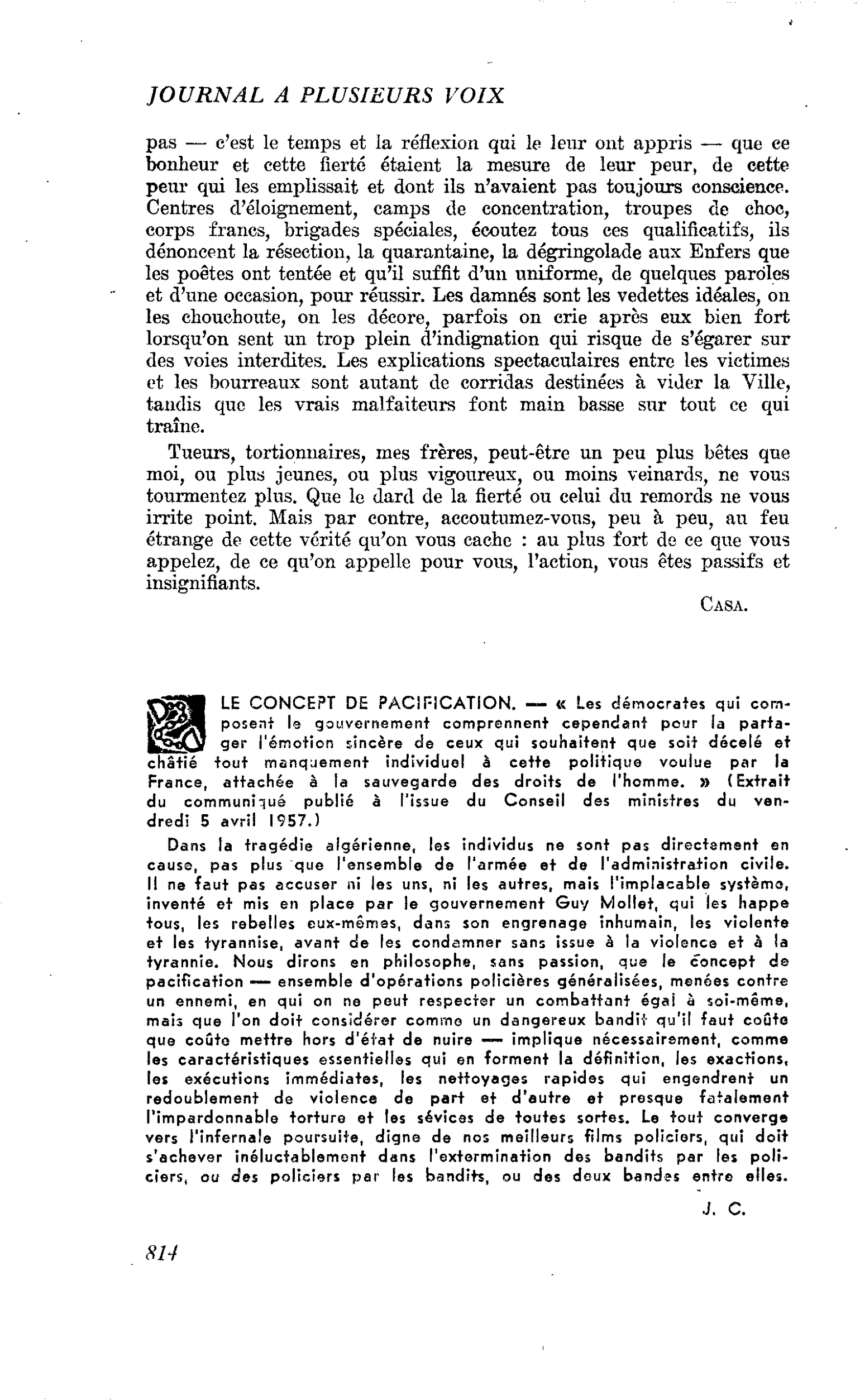 LE CONCEPT DE PACIFICATION