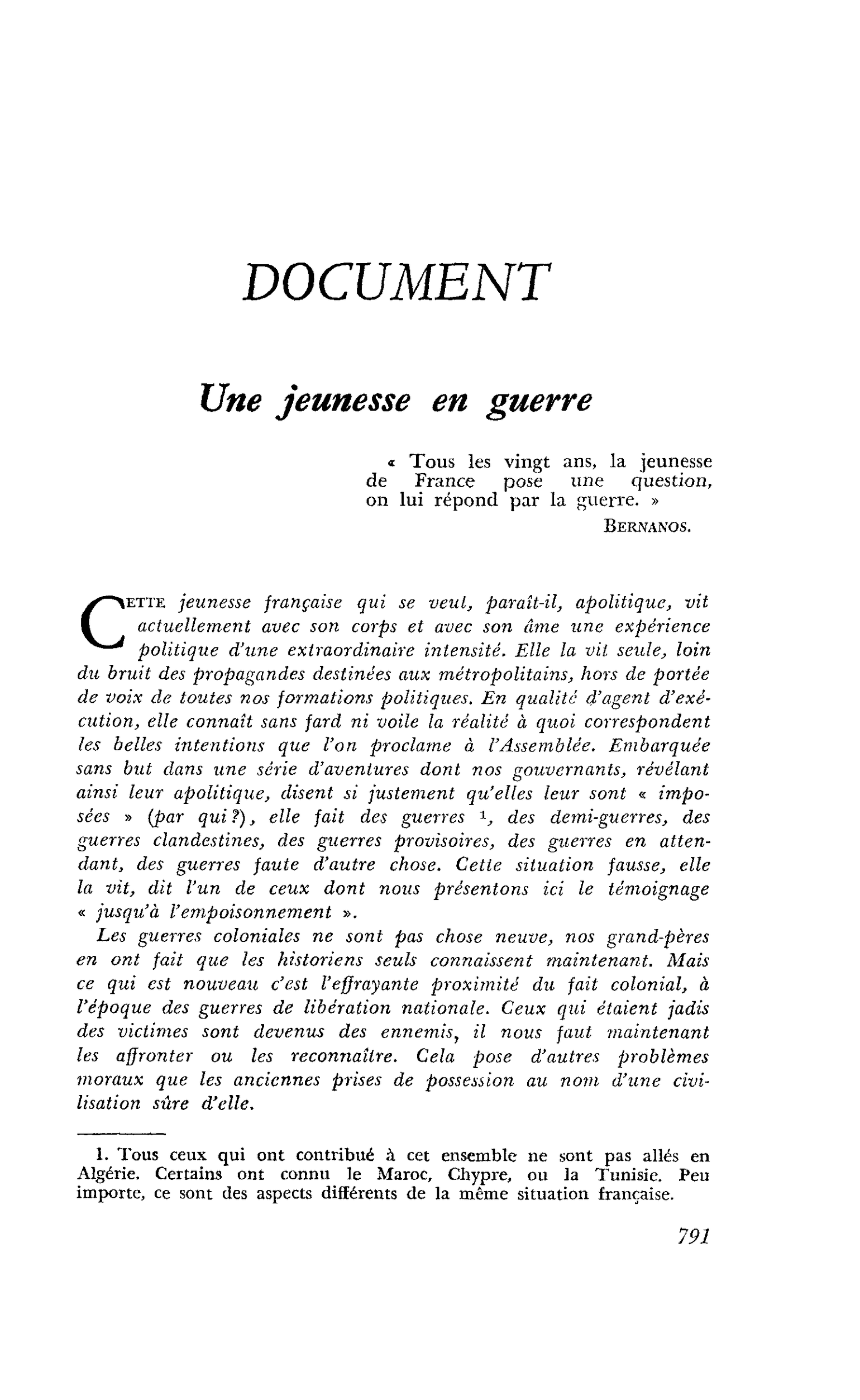 Une jeunesse en guerre