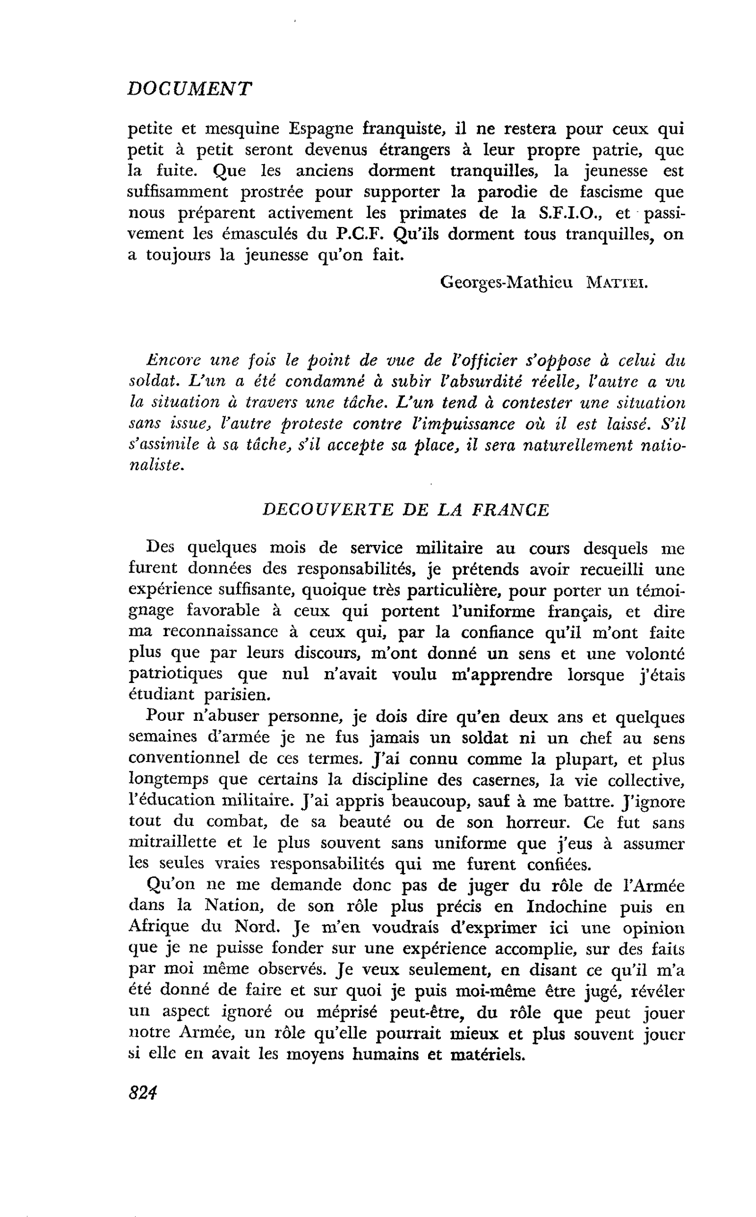 Une jeunesse en guerre : DECOUVERTE DE LA FRANCE