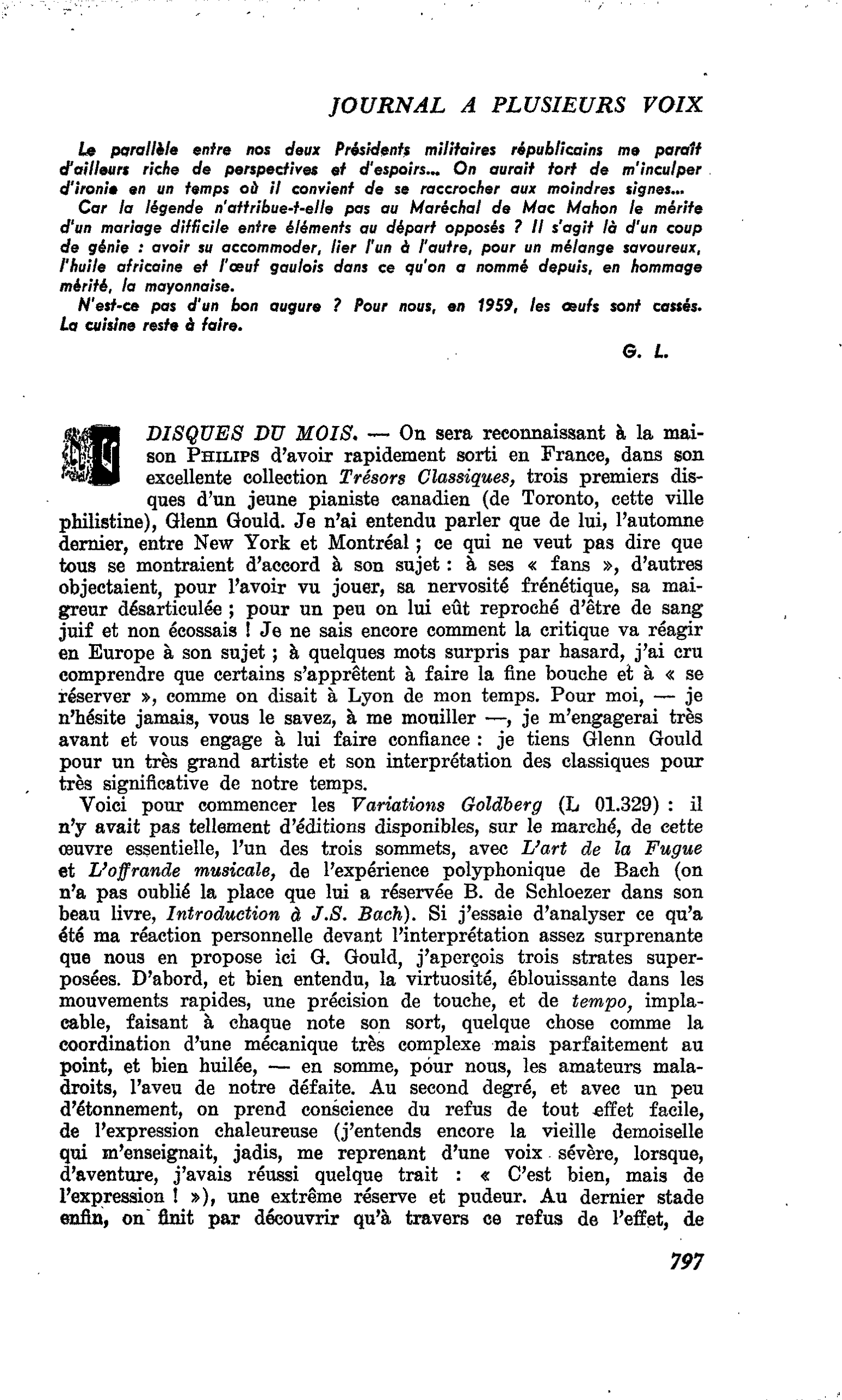 DISQUES DU MOIS