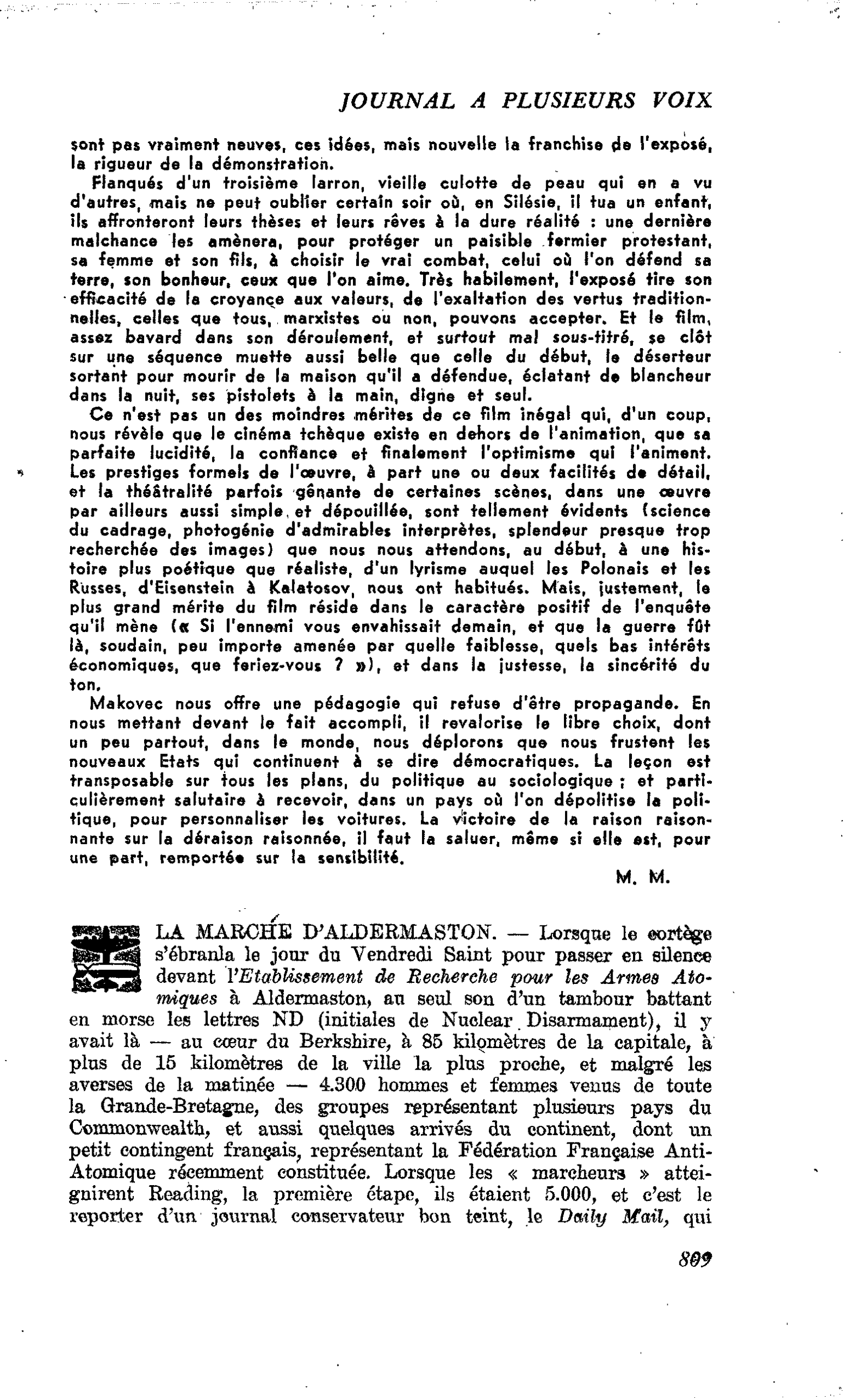 LA MARCHE D’ALDERMASTON