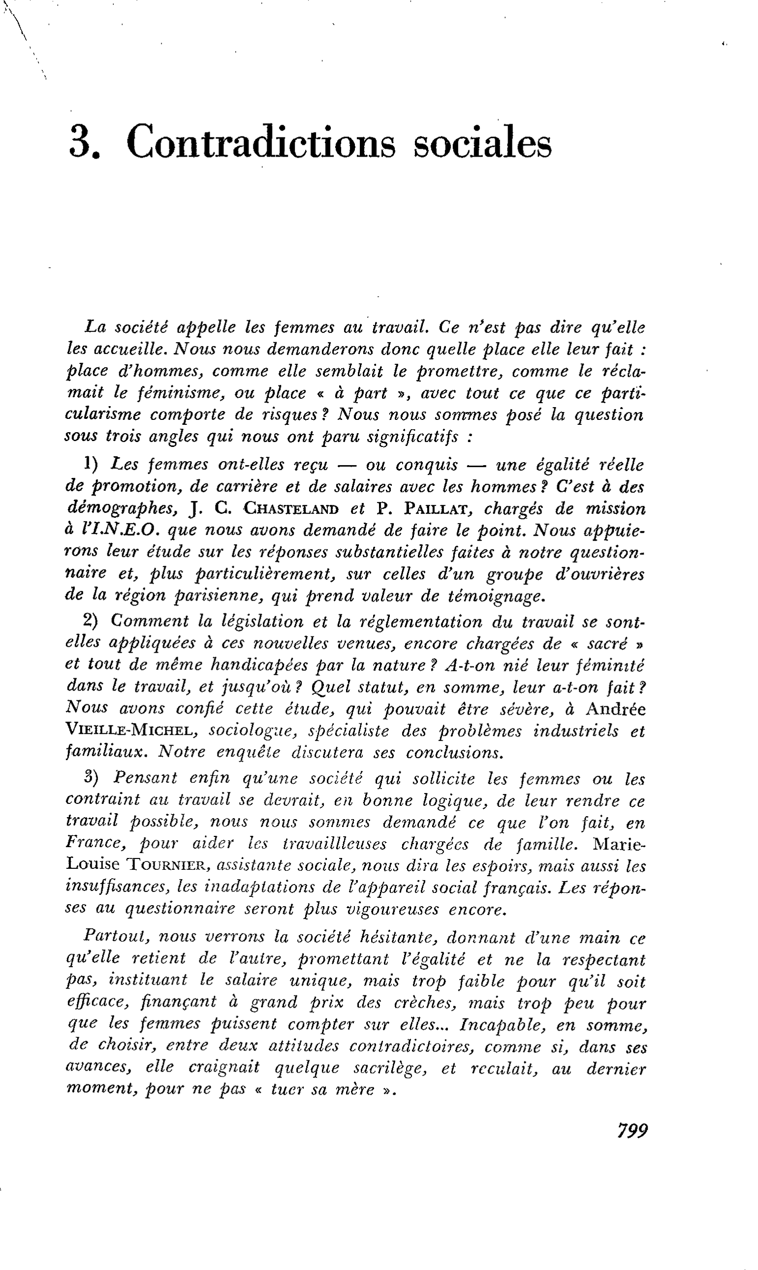 3. Contradictions sociales