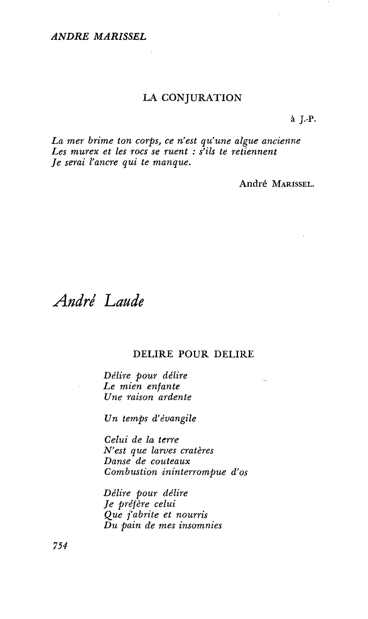 POÈMES : André Laude