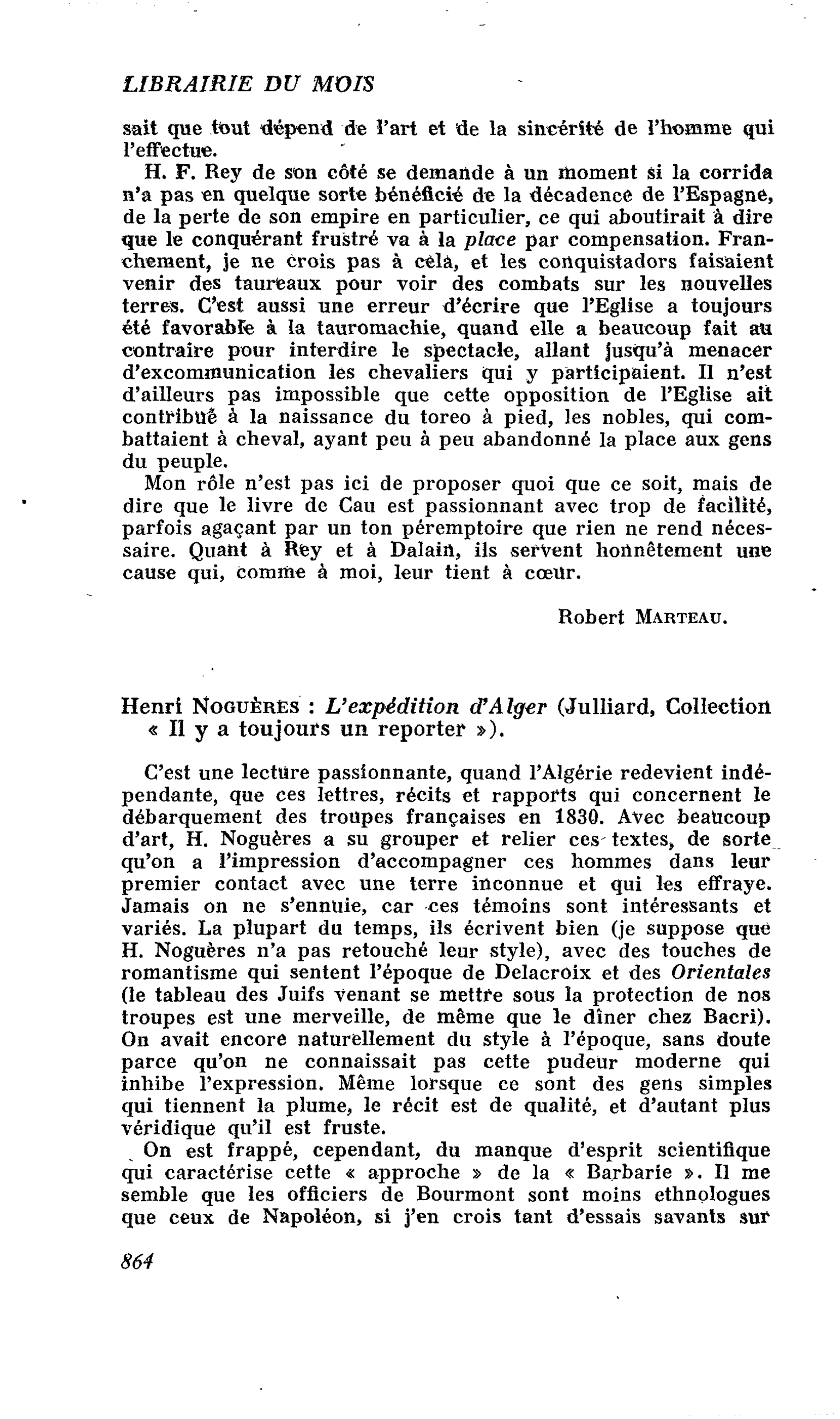 Henri Noguèrès : L’expédition d’Alger