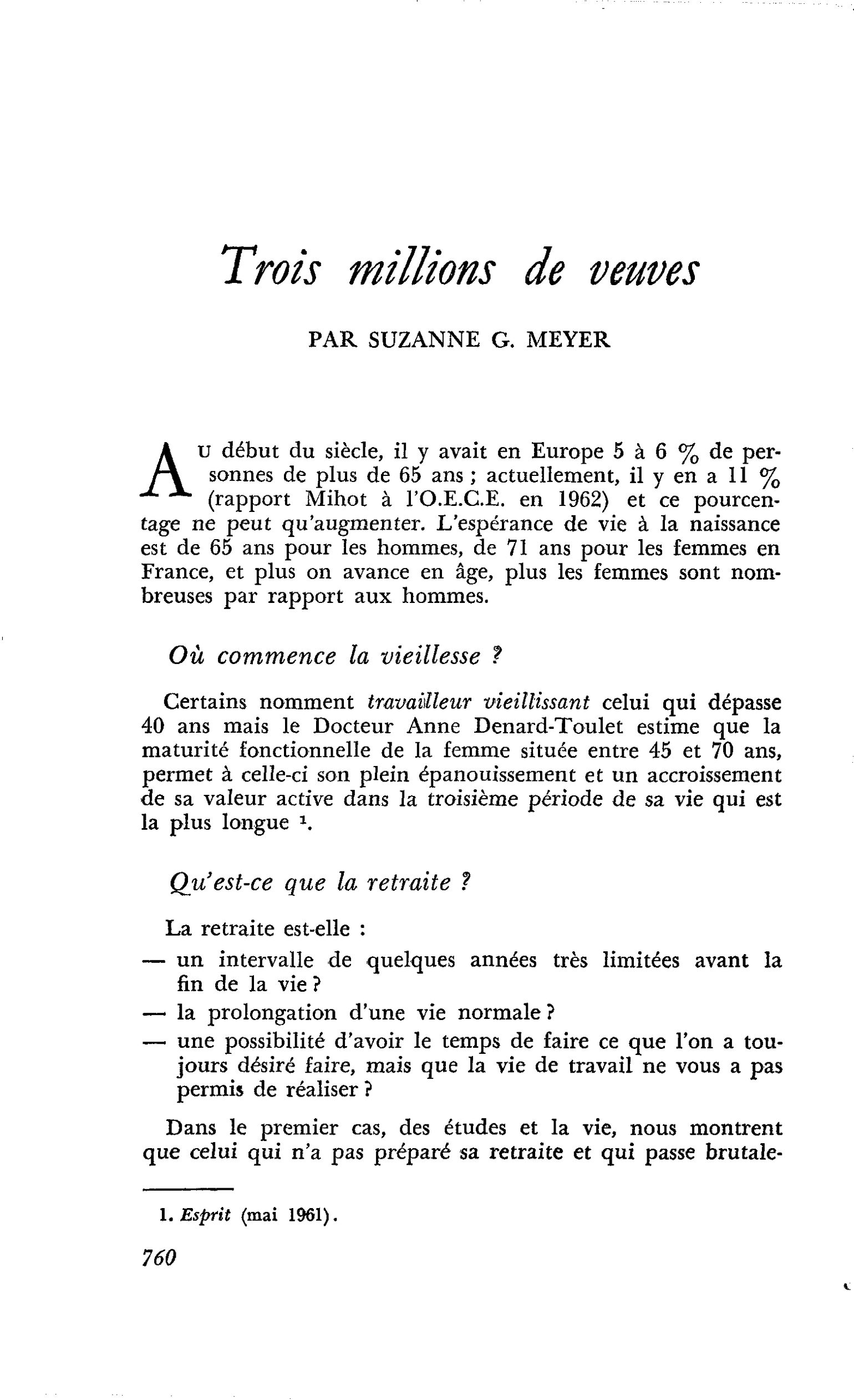 Trois millions de veuves