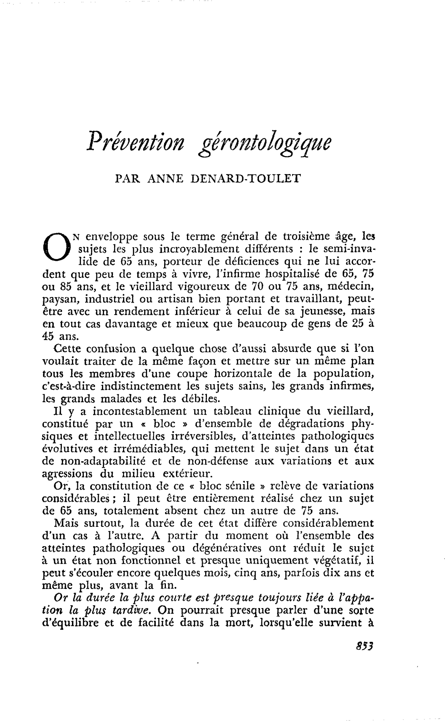 Prévention gérontologique