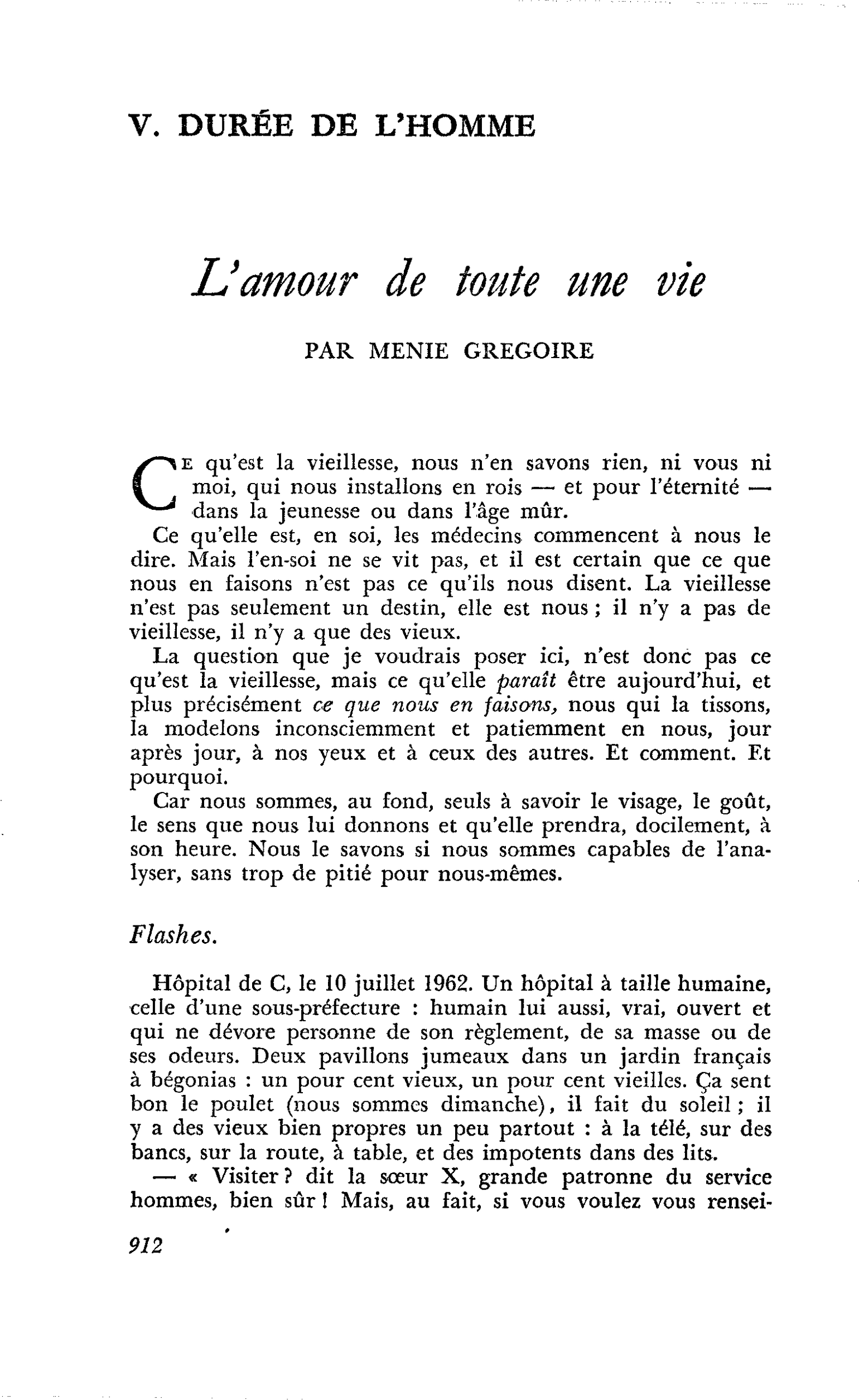 L’amour de toute une vie