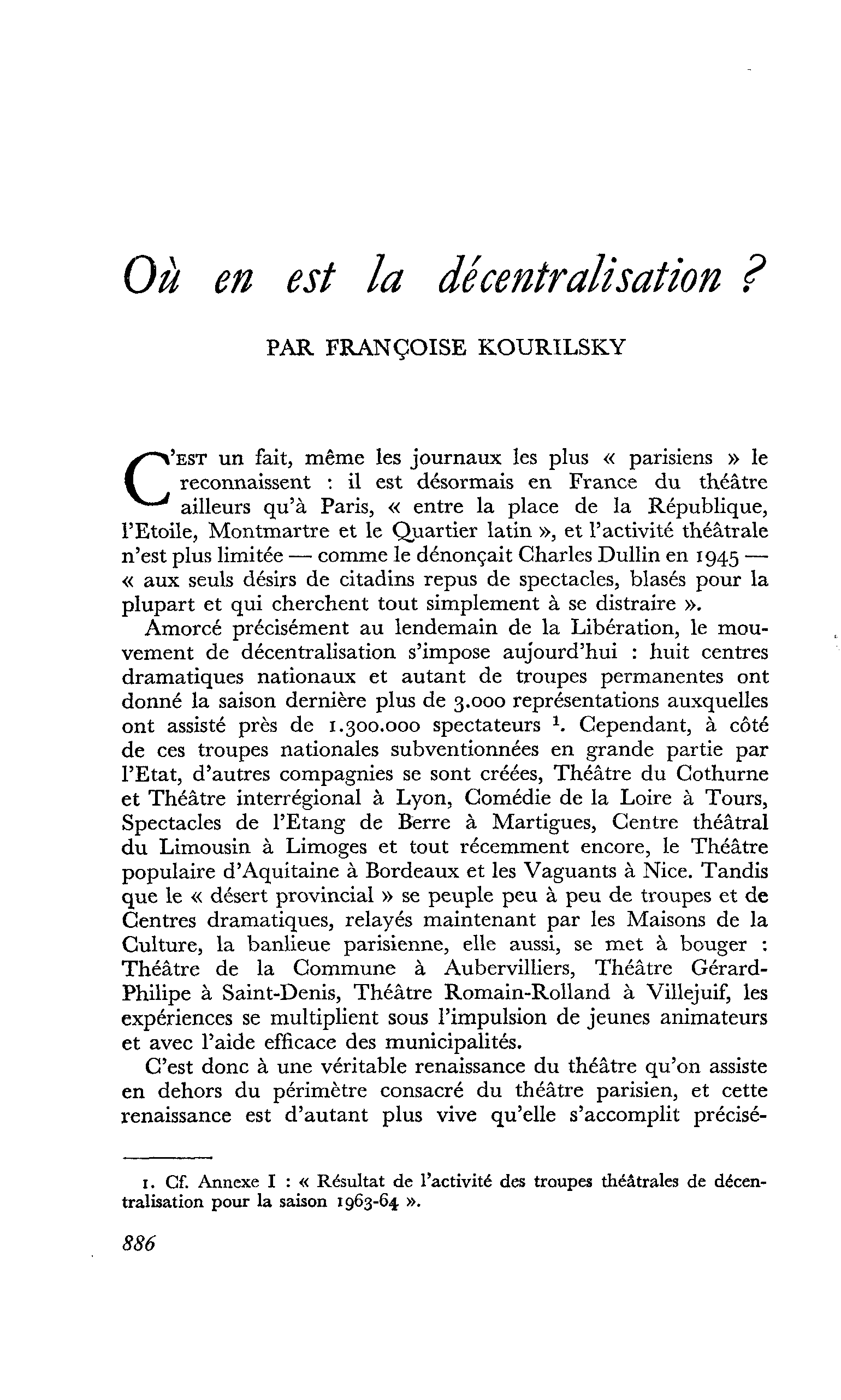 Où en est la décentralisation ?