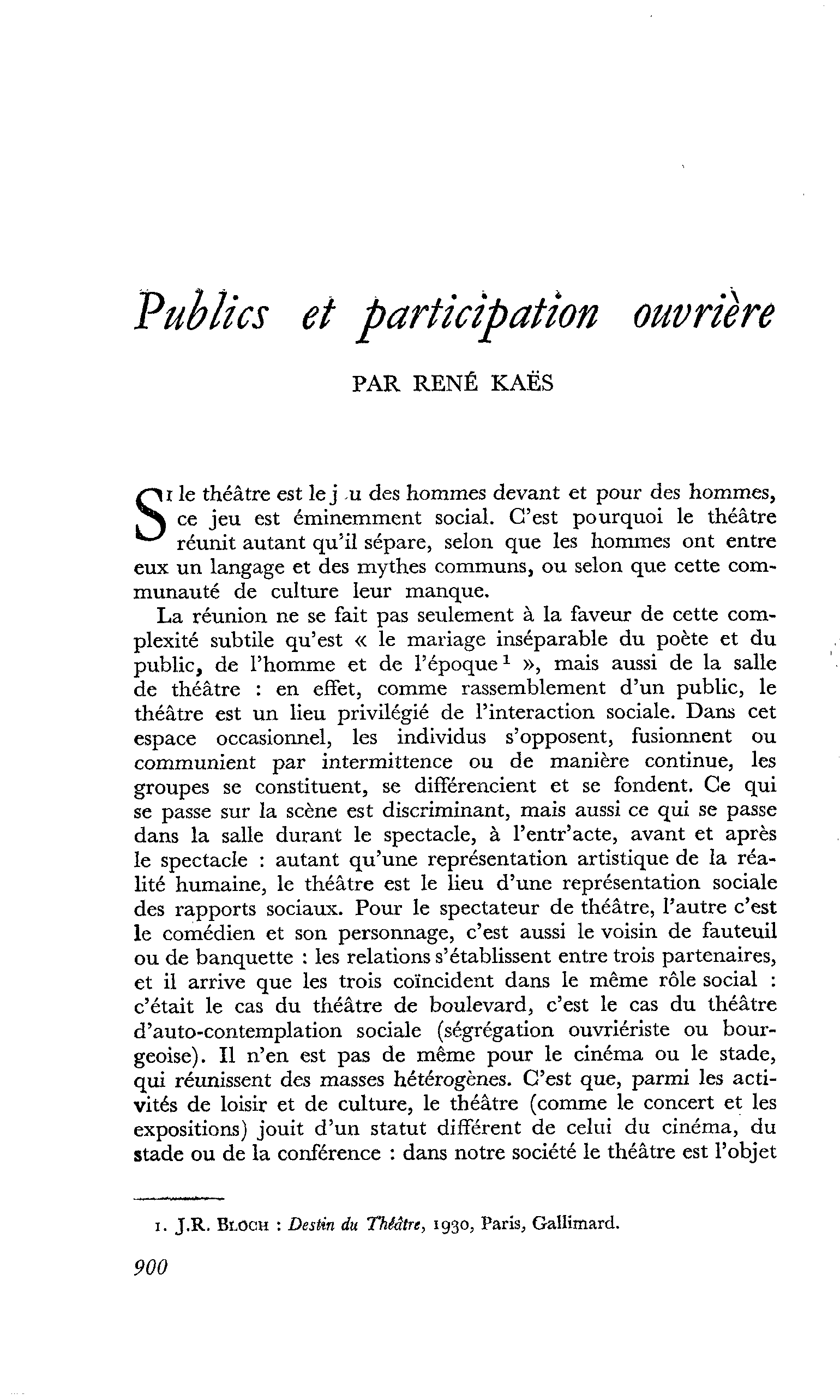 Publics et participation ouvrière