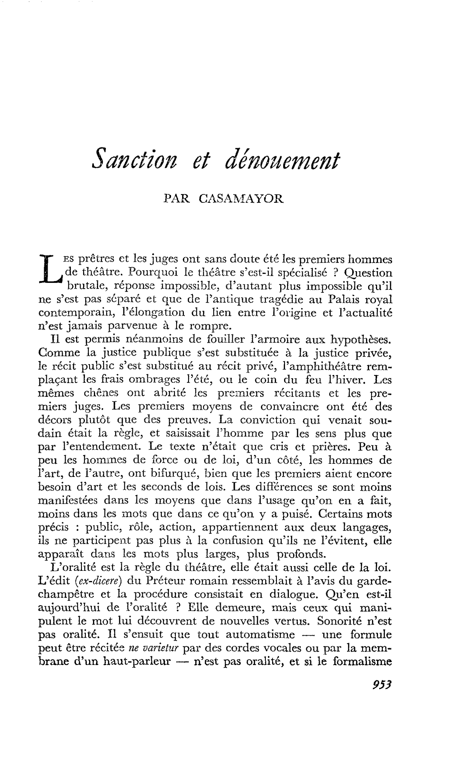Sanction et dénouement
