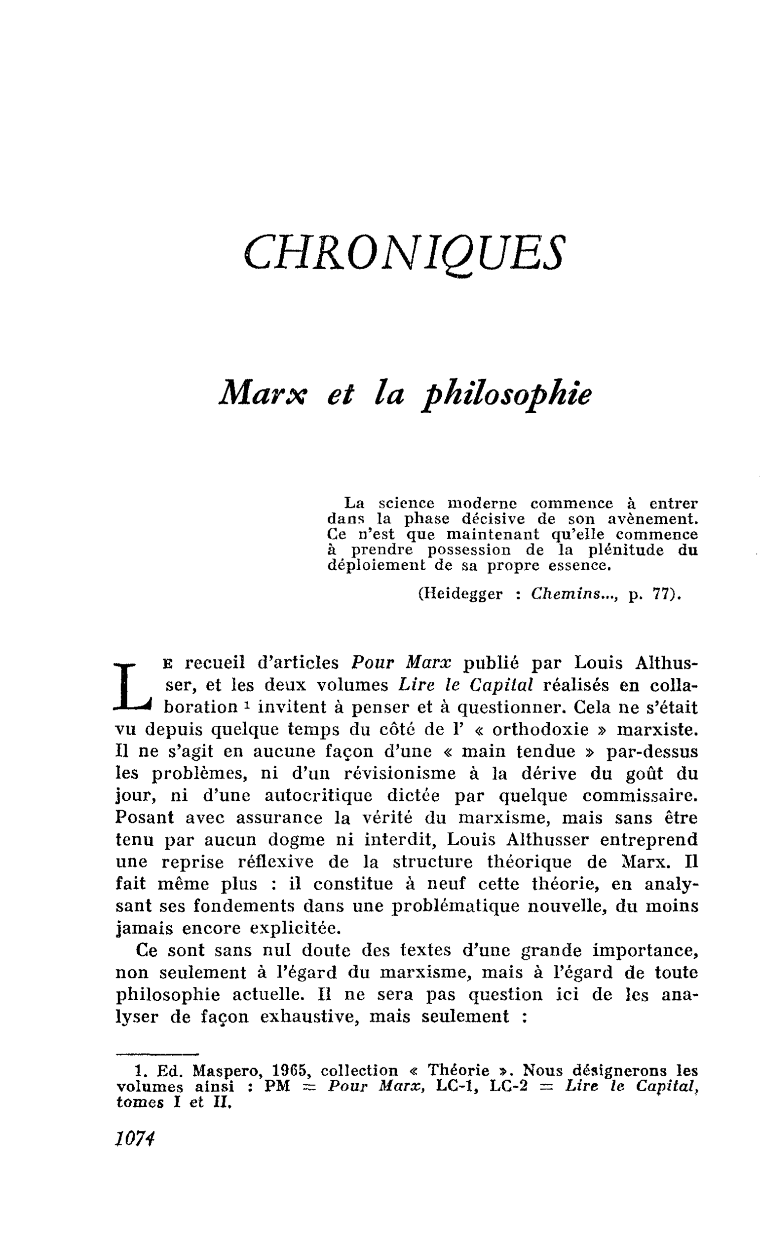 Marx et la philosophie