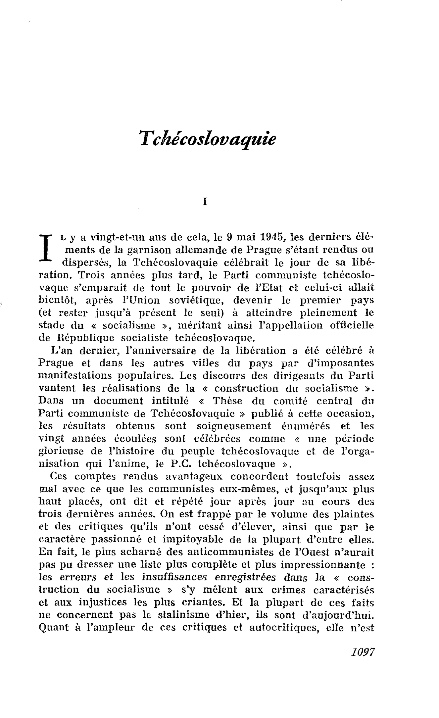 Tchécoslovaquie