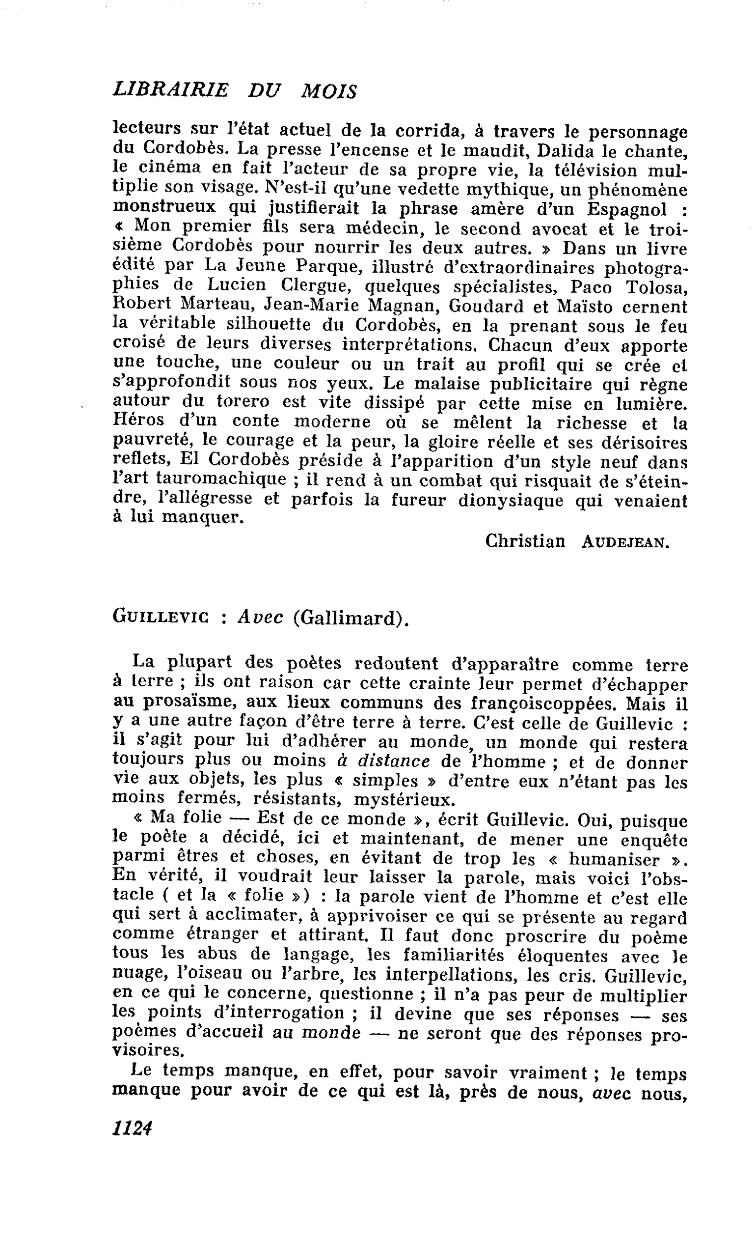 Guillevic : Avec