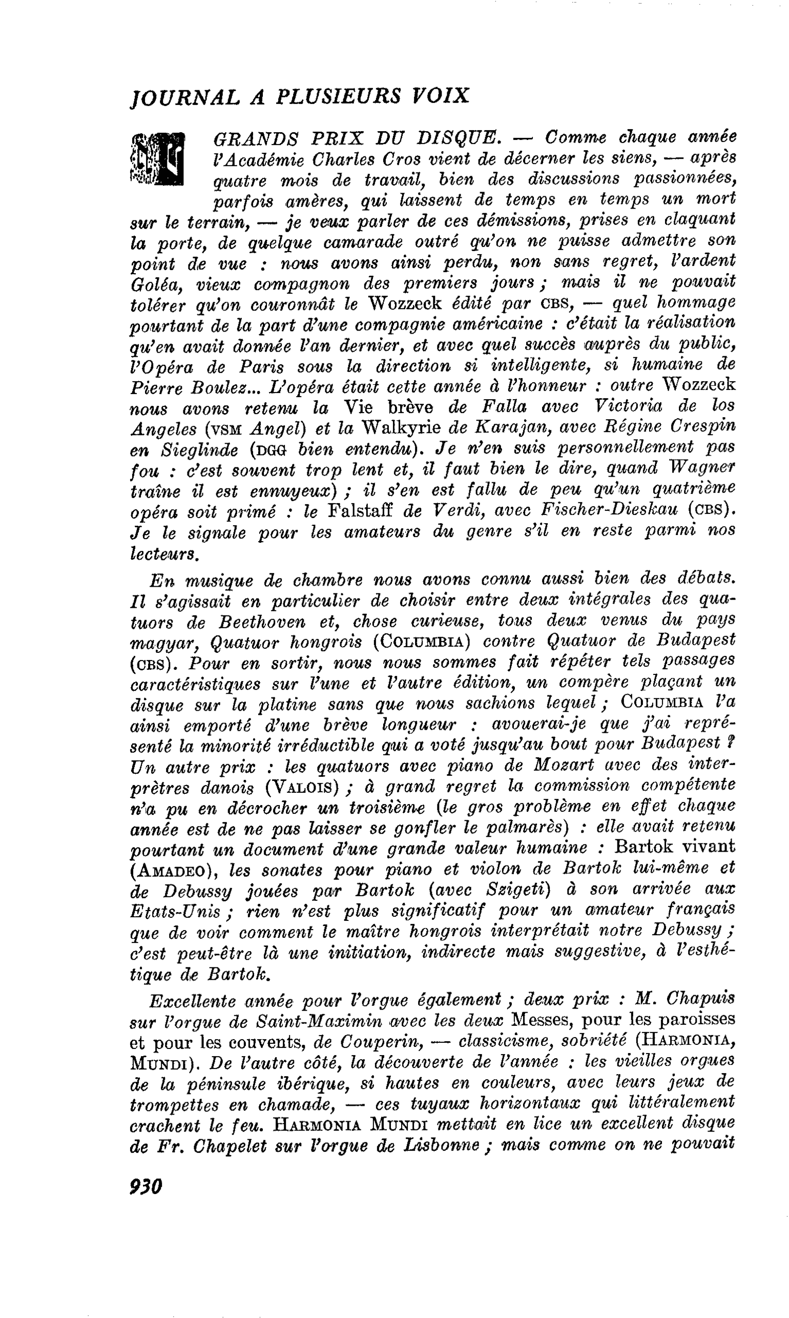 GRANDS PRIX DU DISQUE