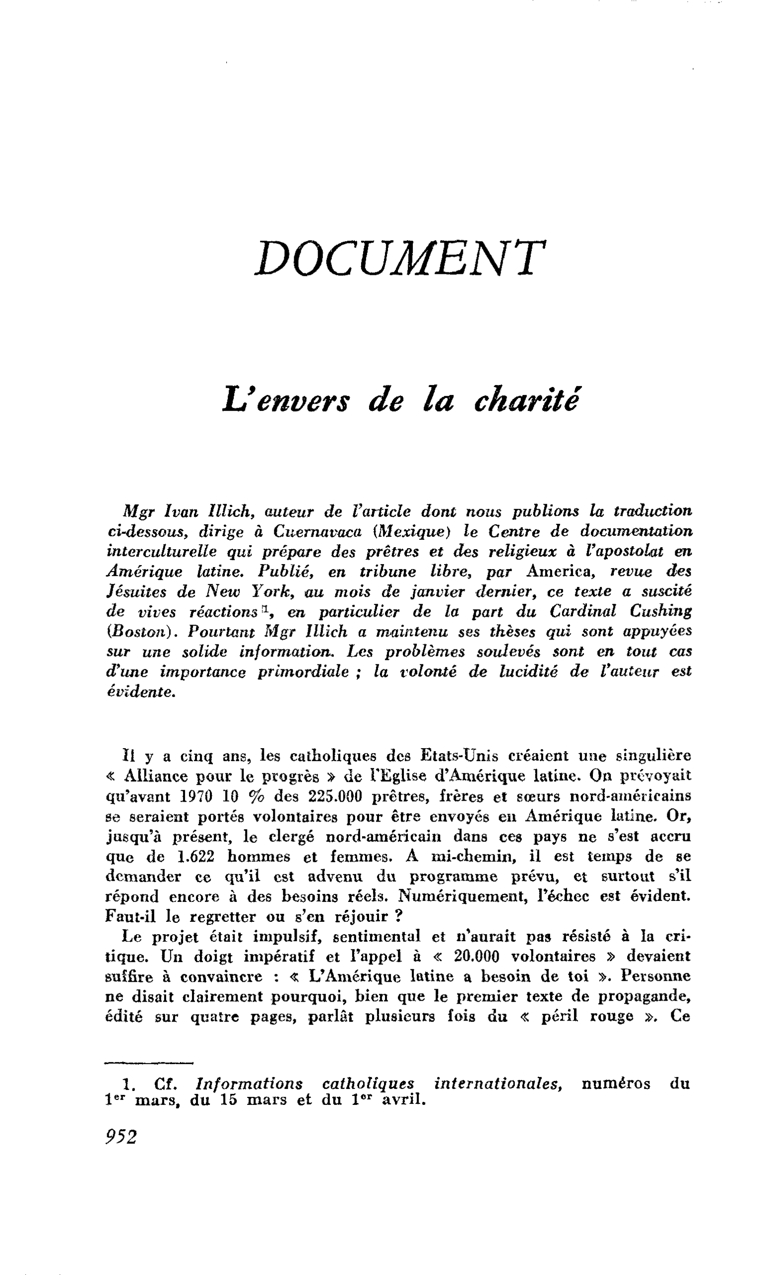 L’envers de la charité