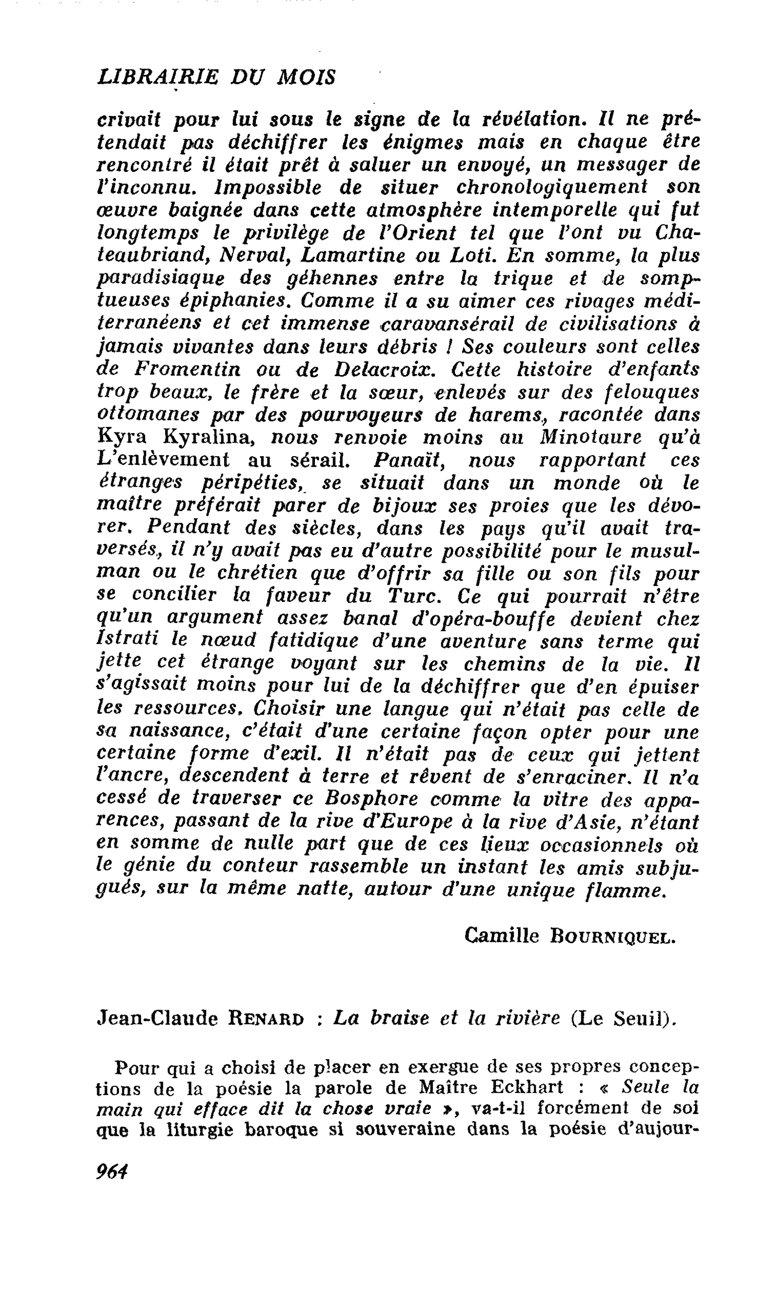 Jean-Claude Renard : La braise et la rivière
