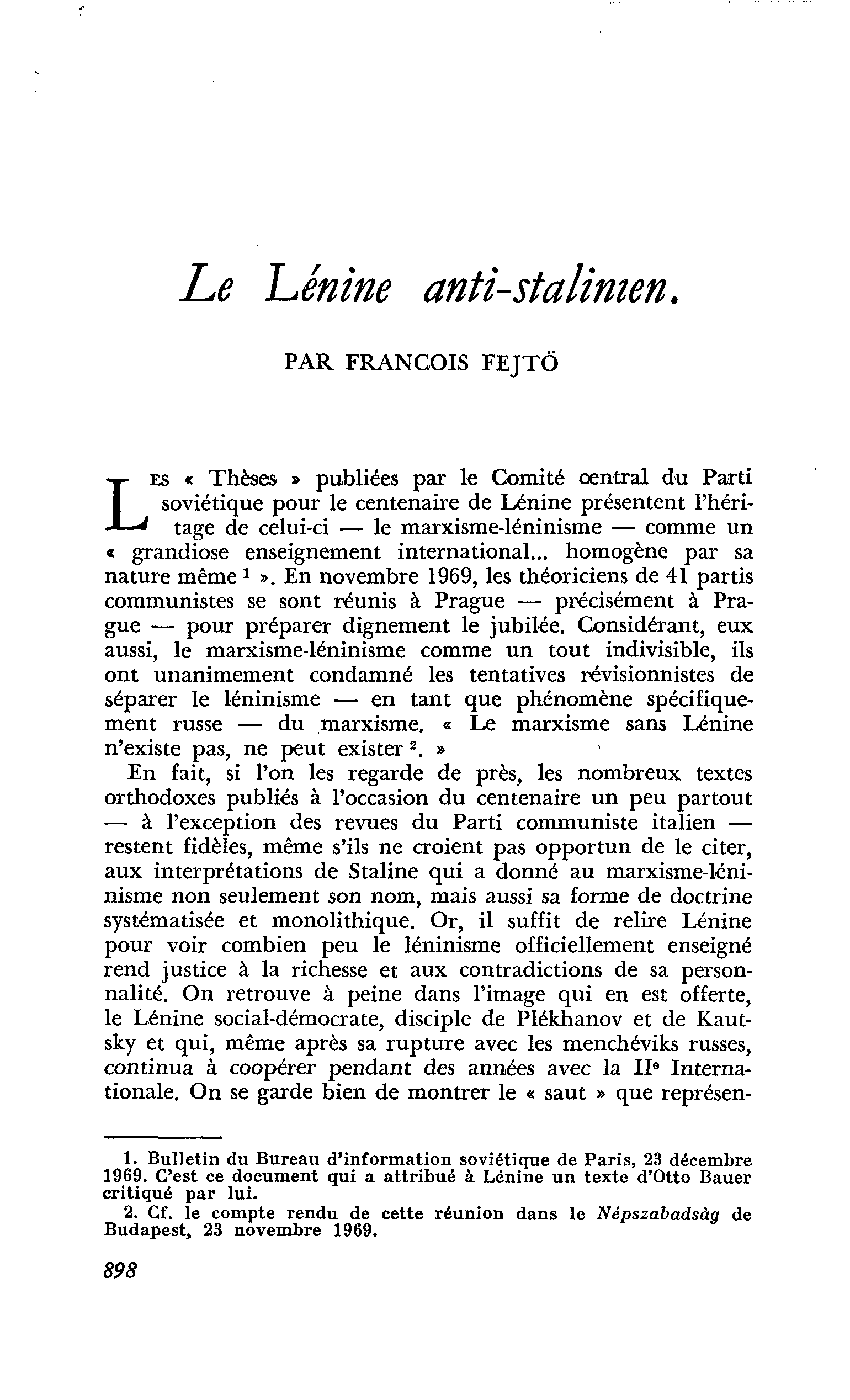 Le Lénine anti-stalinien
