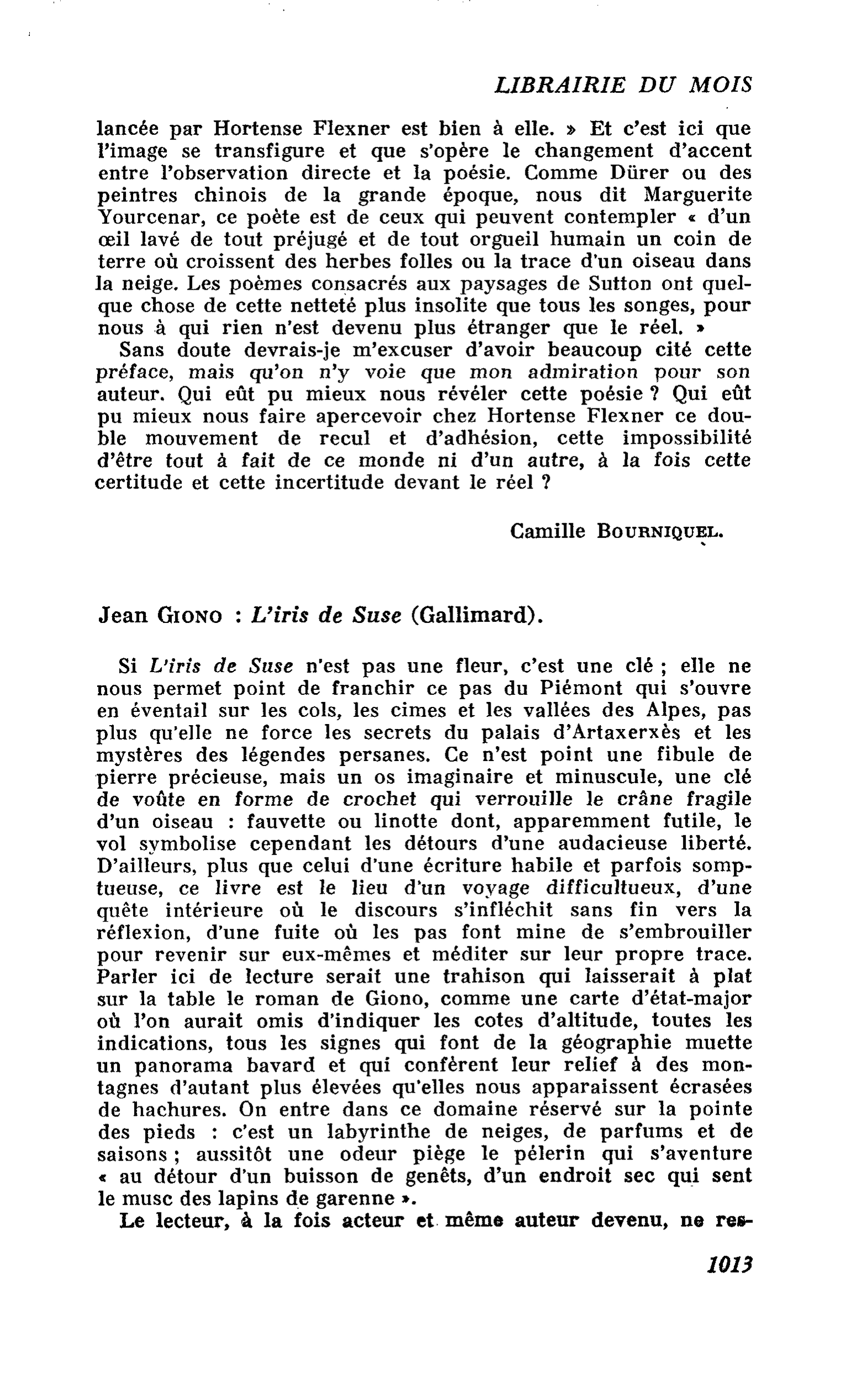 Jean Giono : L’iris de Suse