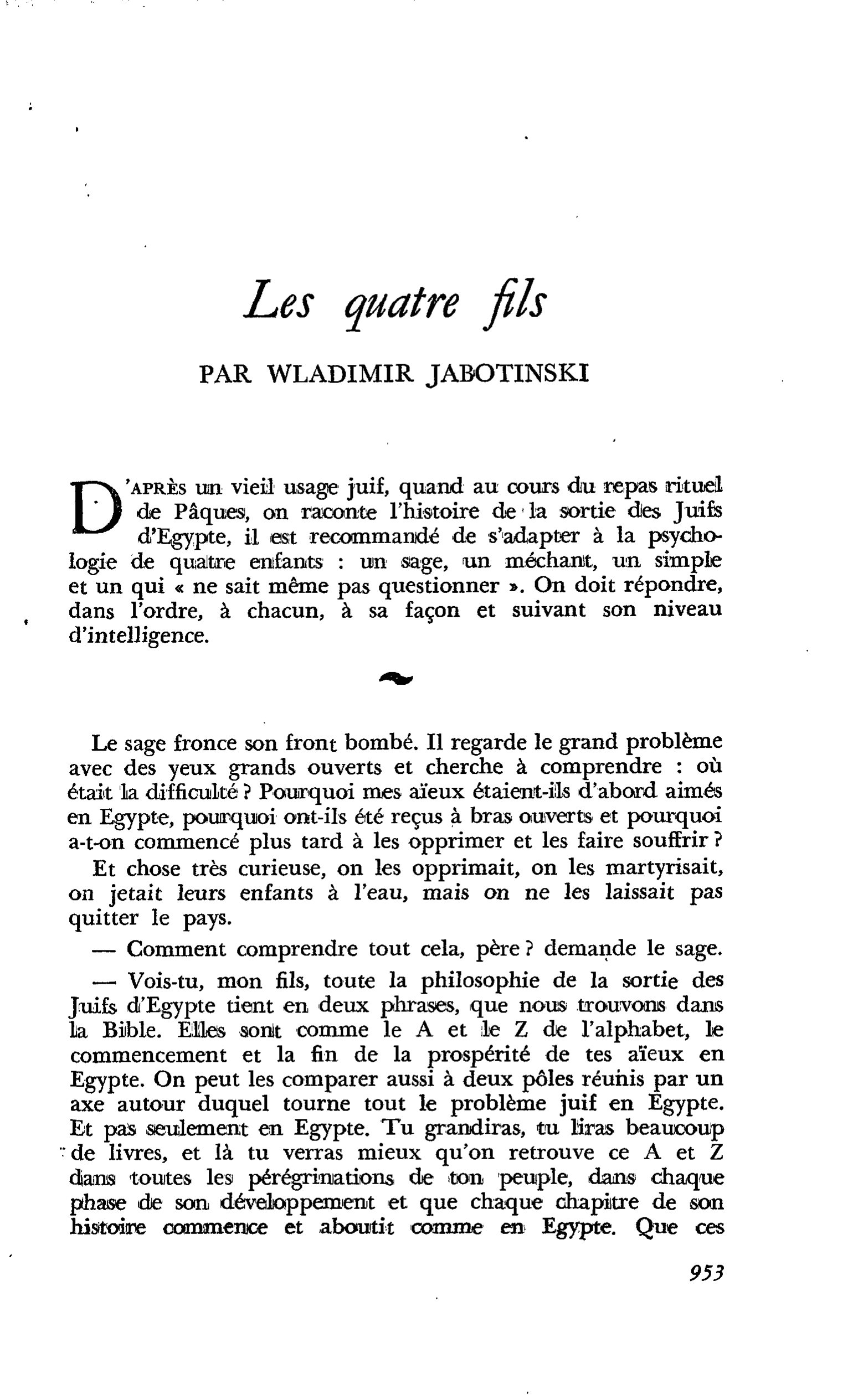 Les quatre fils