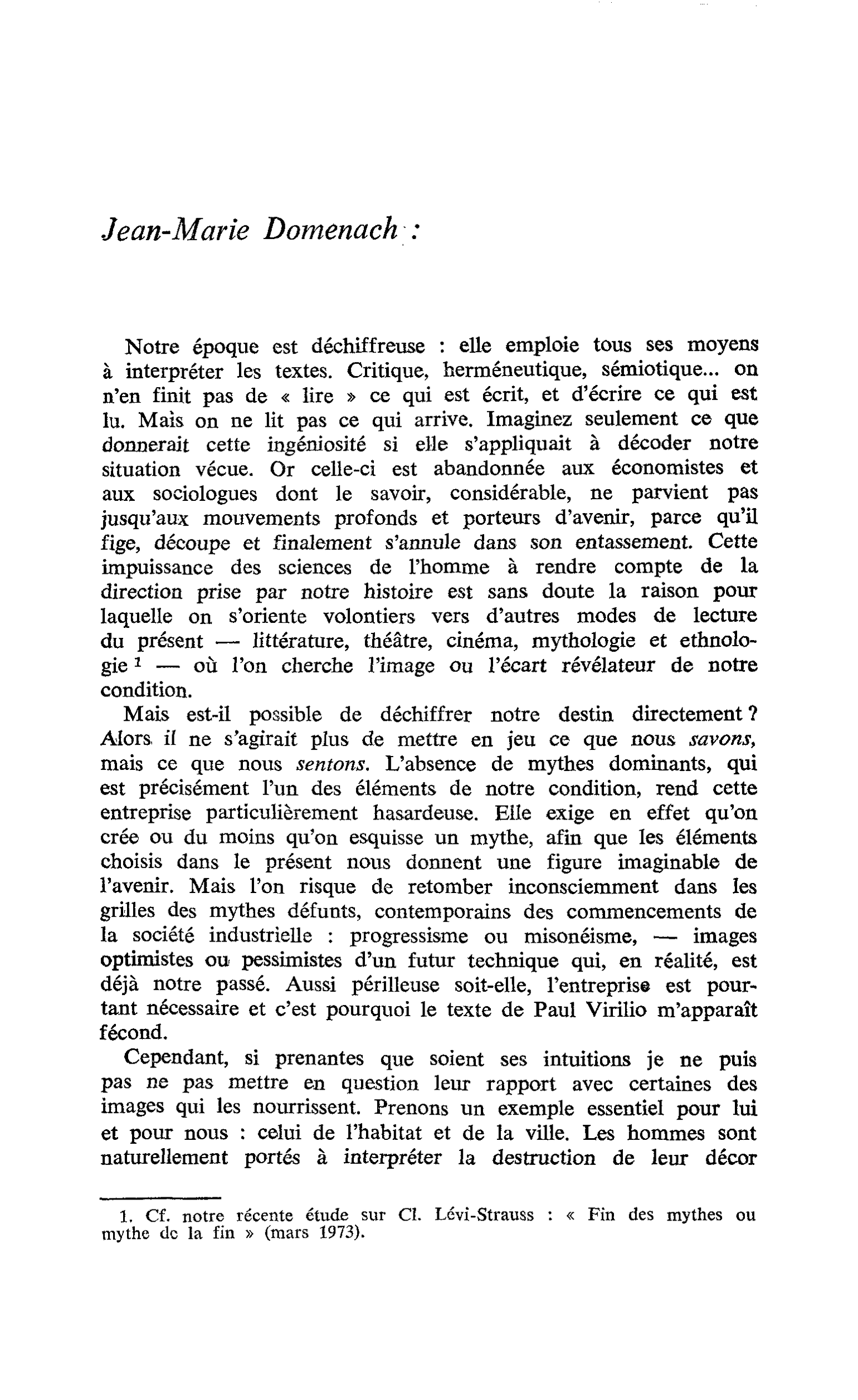 Commentaires sur « Moralité de la fin »