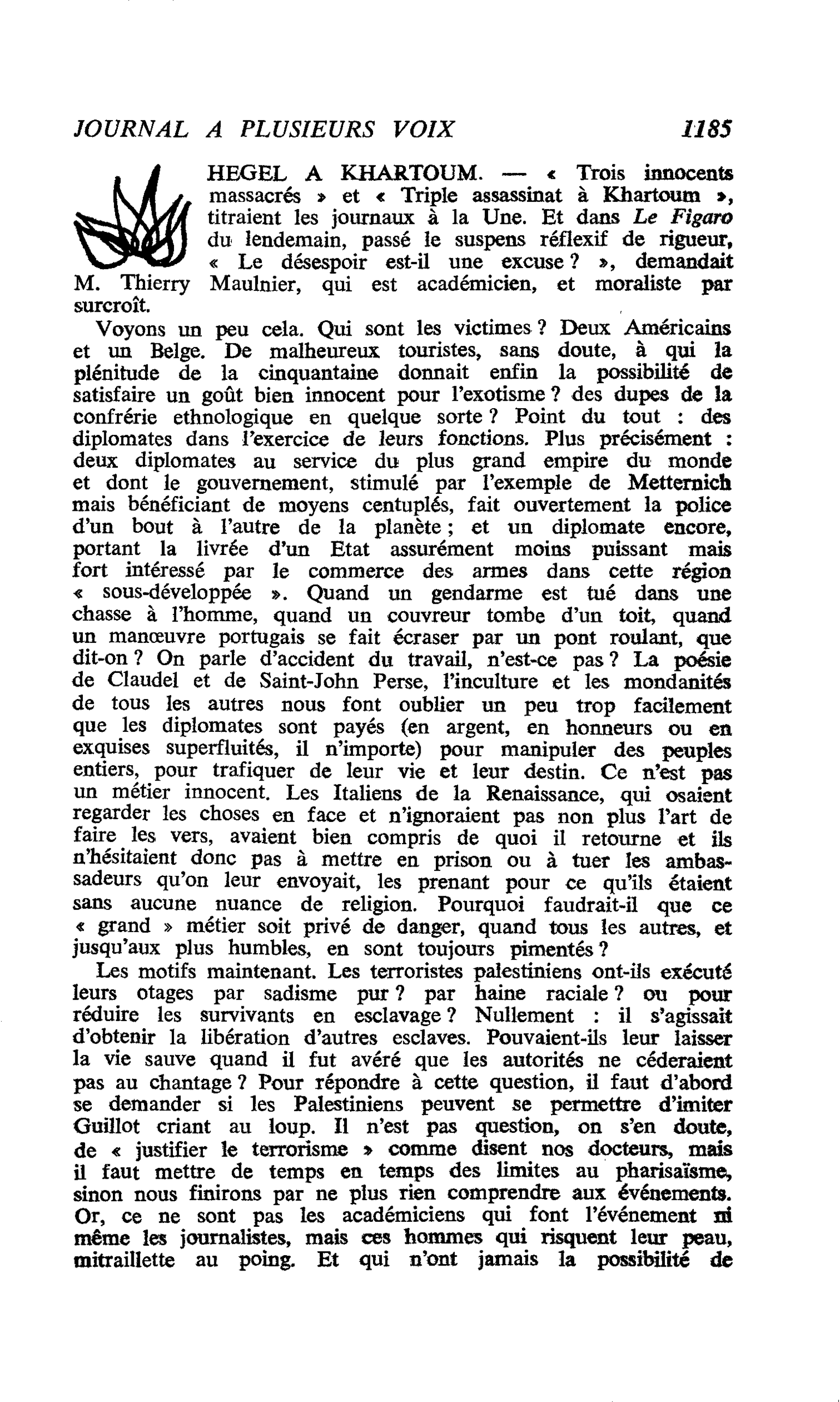 HEGEL A KHARTOUM