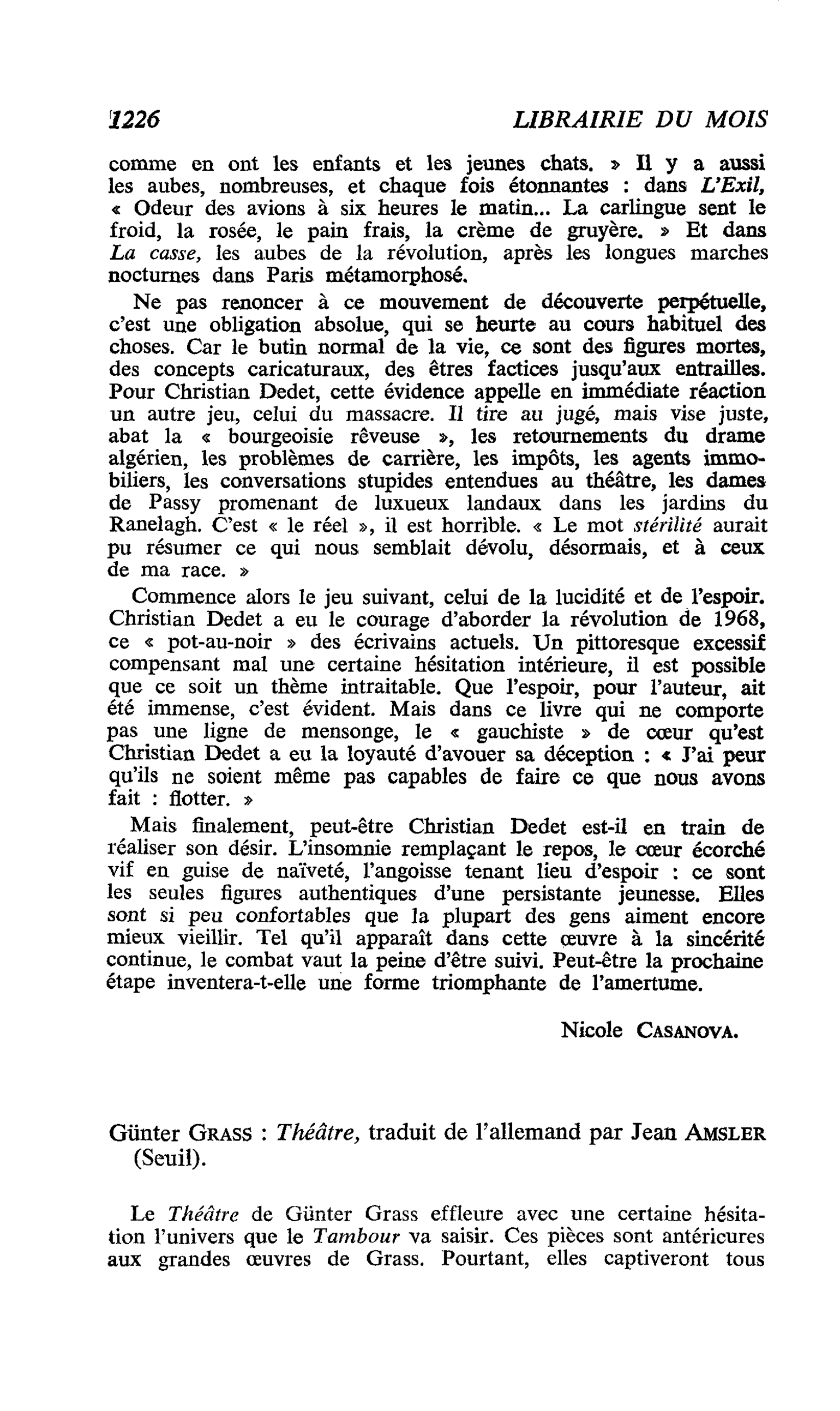 Gunter Grass : Théâtre