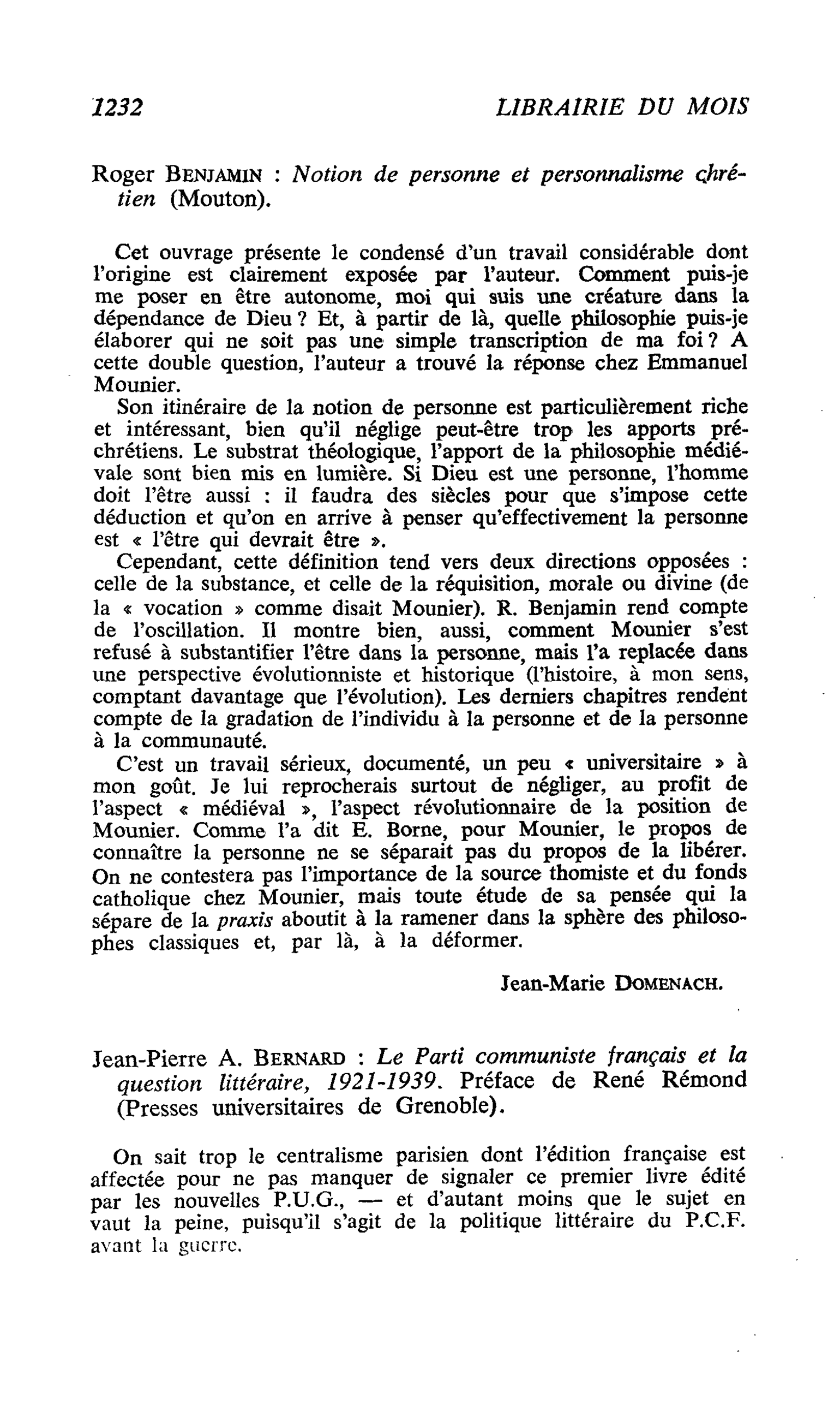 Jean-Pierre A. Bernard : Le Parti communiste français et la question littéraire, 1921-1939
