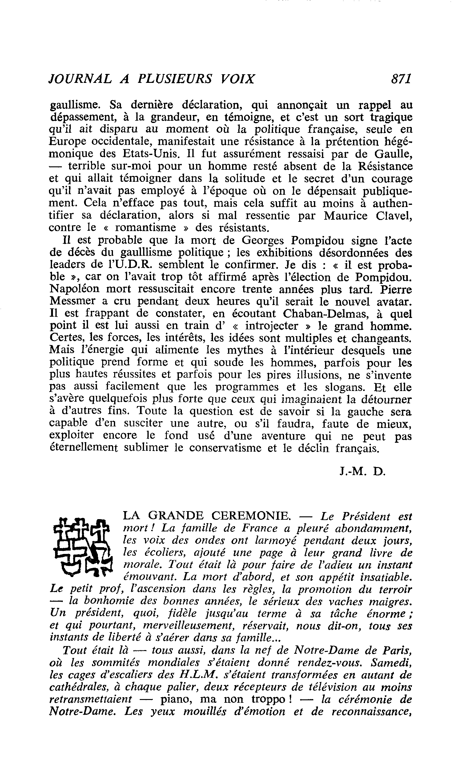 LA GRANDE CEREMONIE