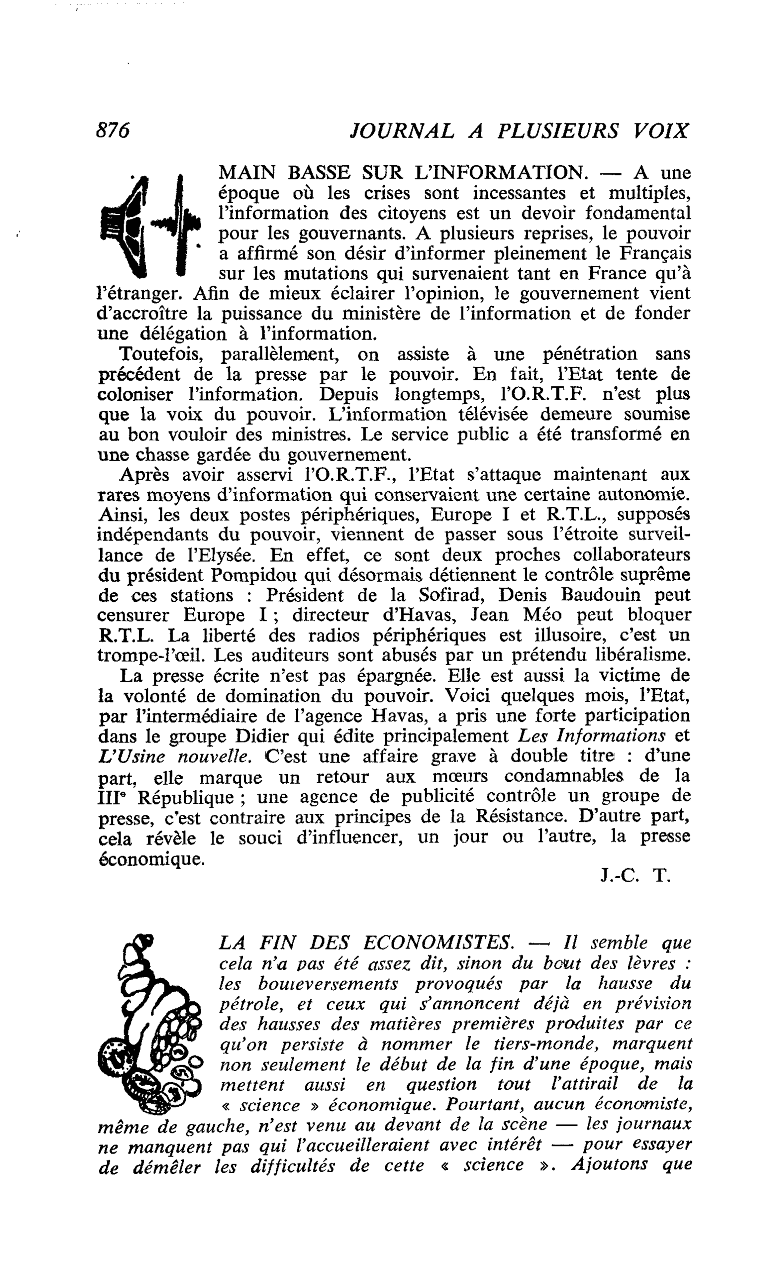 MAIN BASSE SUR L’INFORMATION