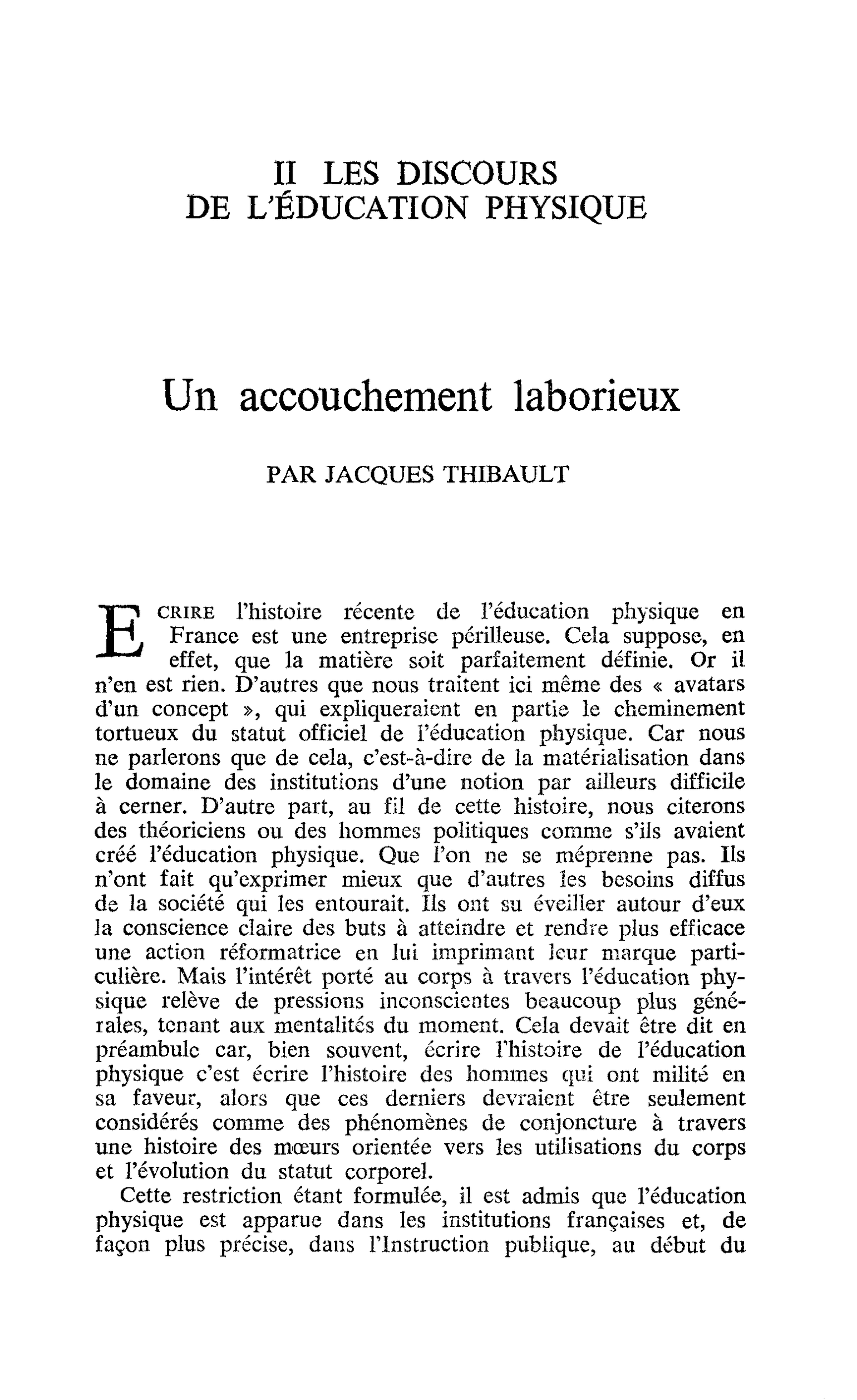 Un accouchement laborieux