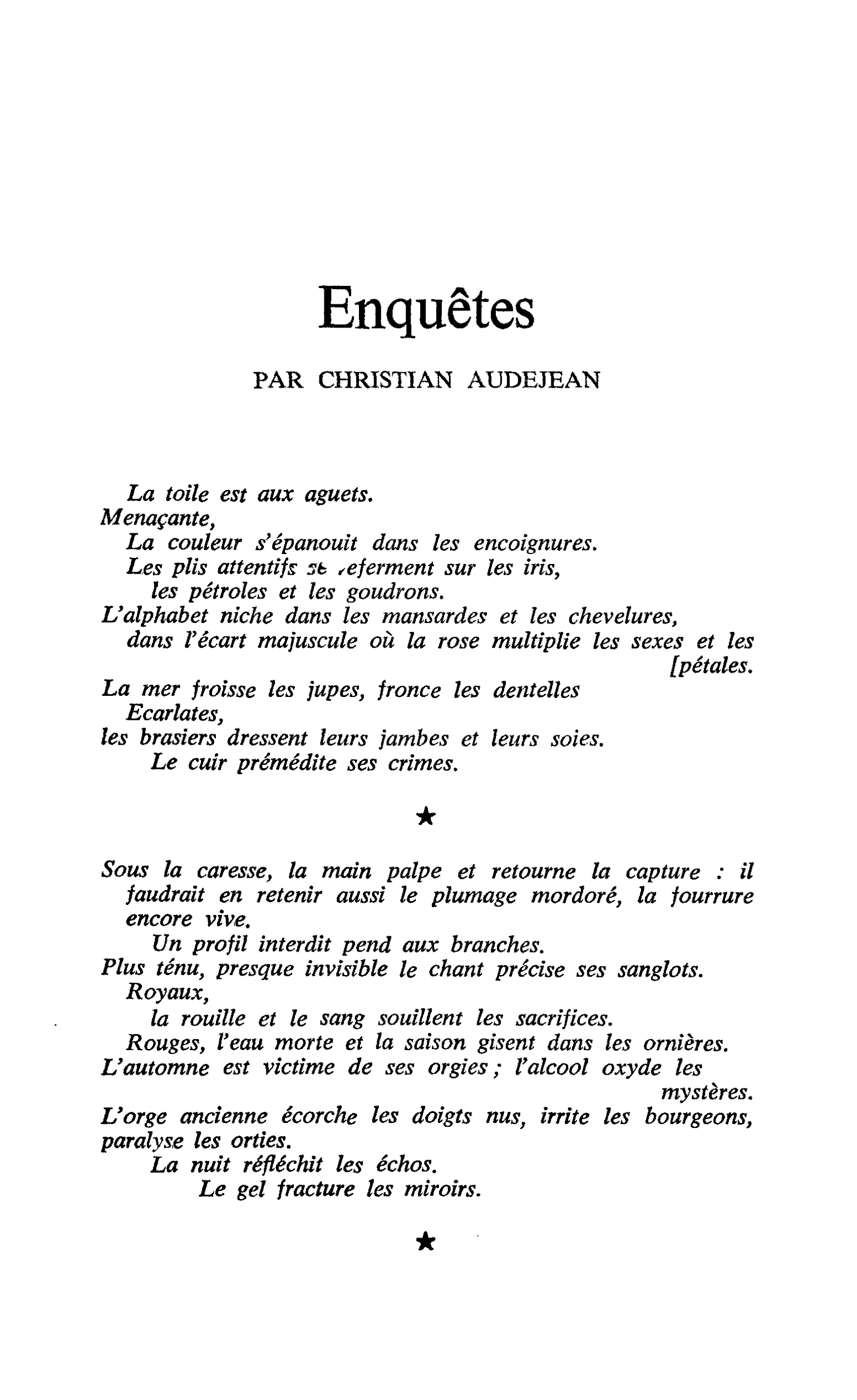 Enquêtes