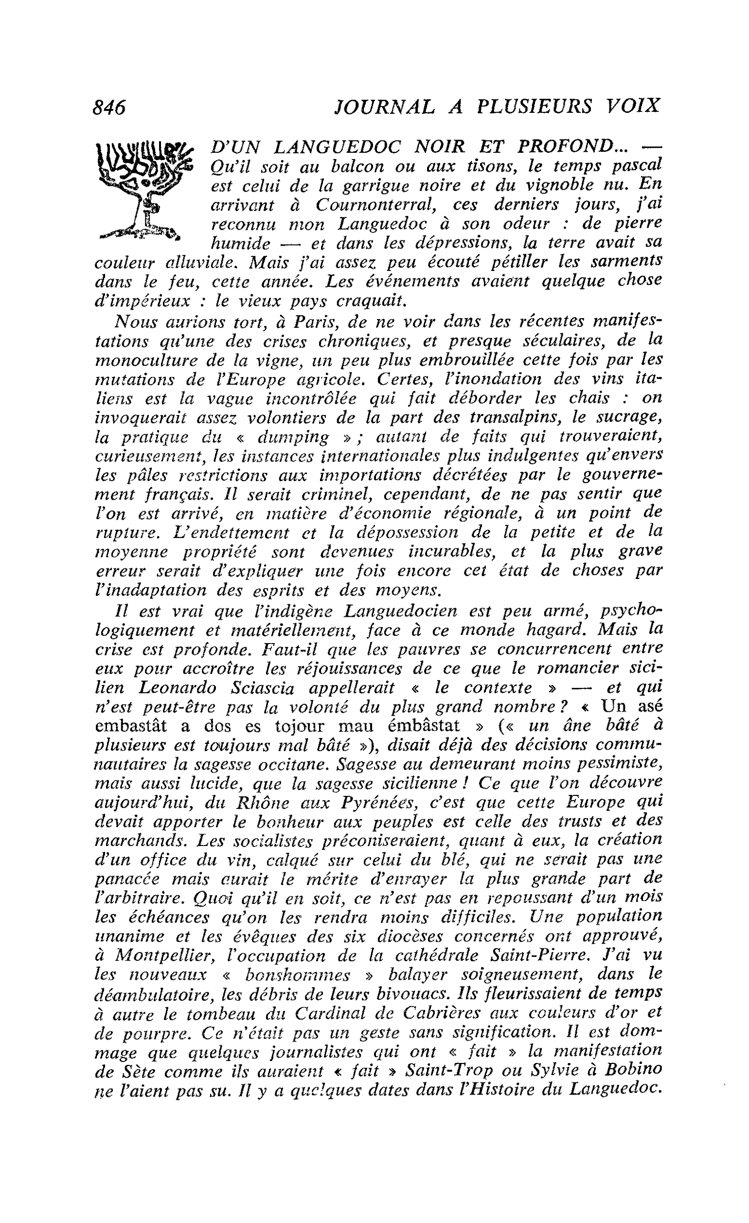 D’UN LANGUEDOC NOIR ET PROFOND…