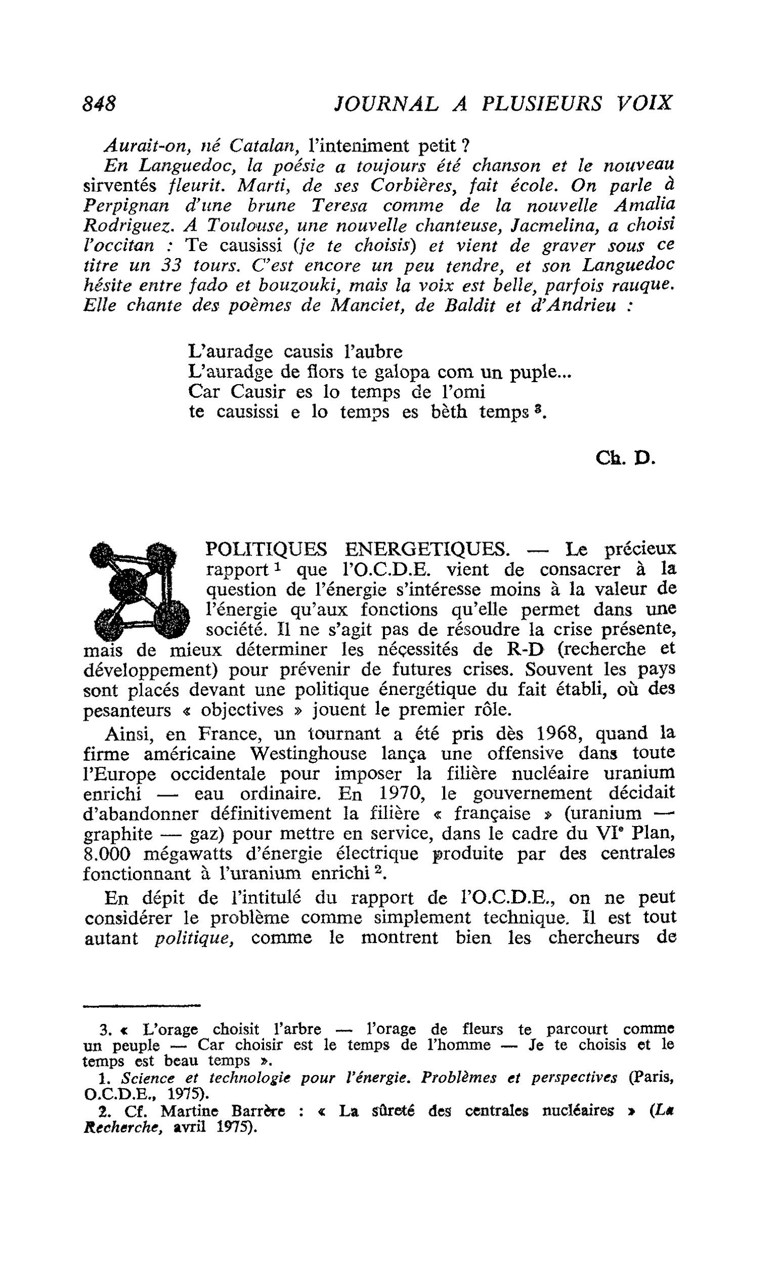 POLITIQUES ENERGETIQUES