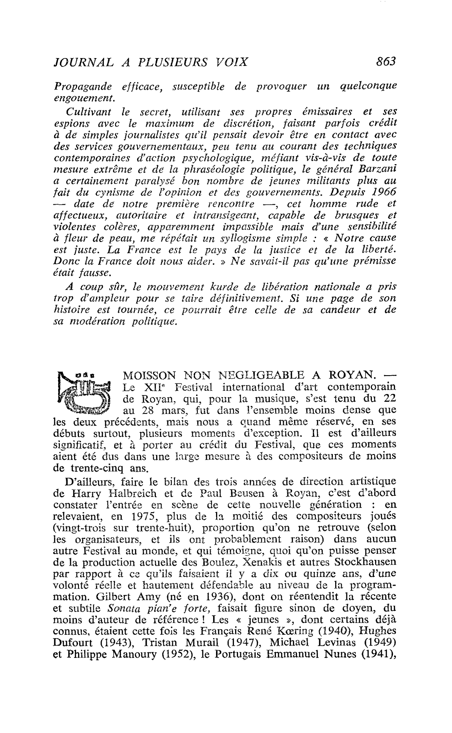MOISSON NON NEGLIGEABLE A ROYAN