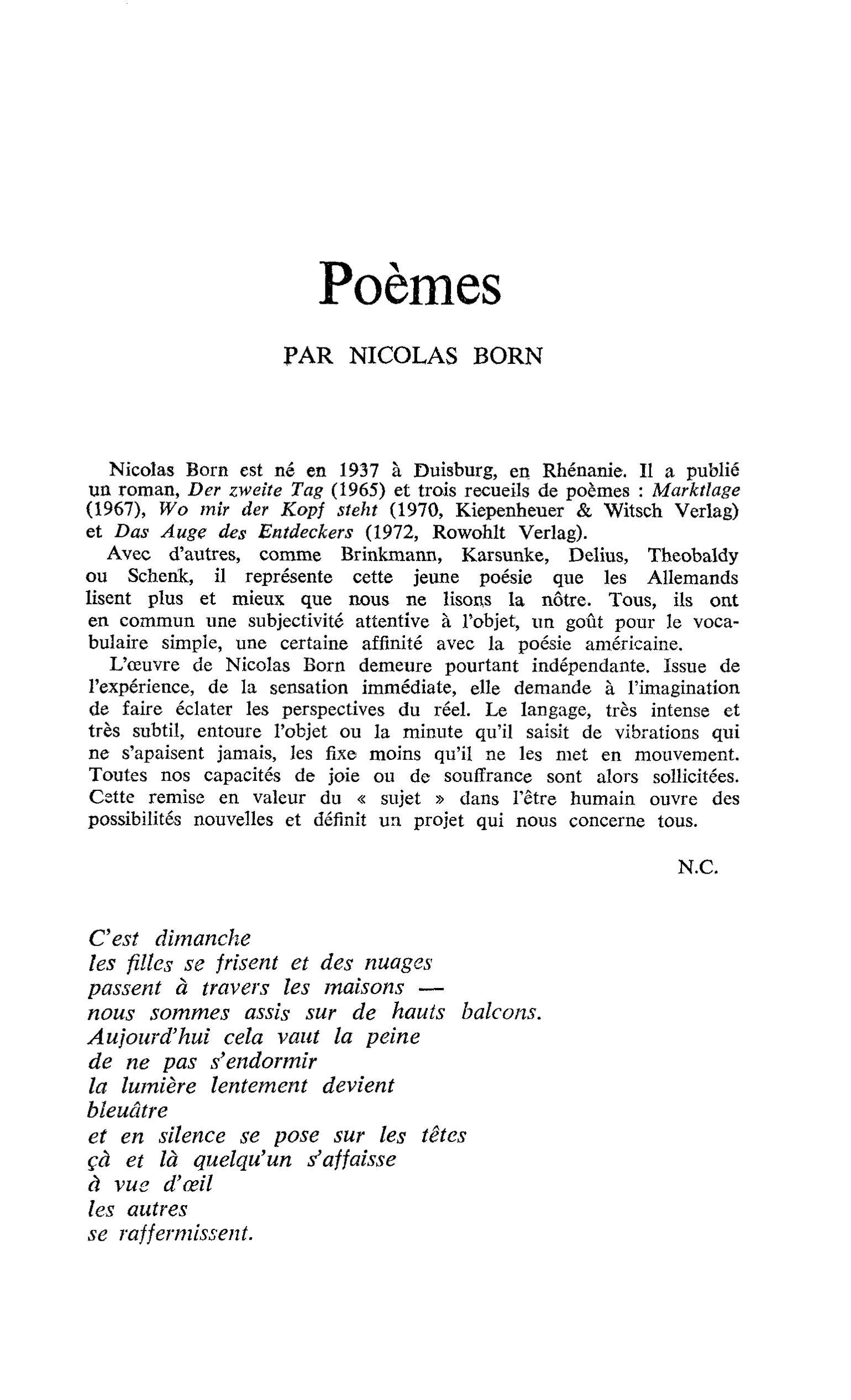 Poèmes