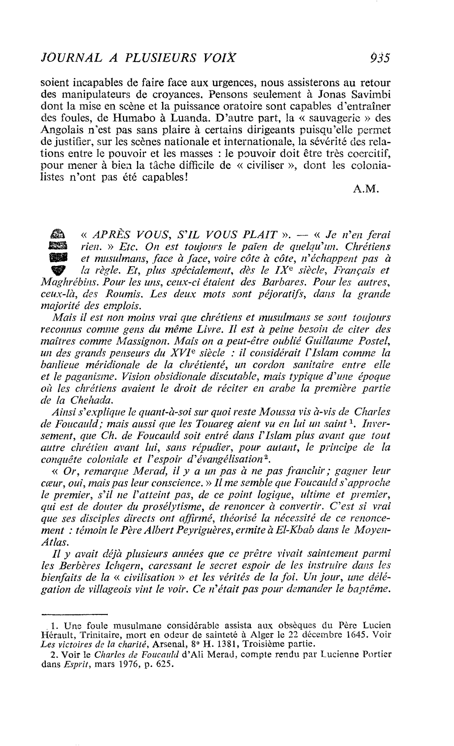« APRES VOUS, S’IL VOUS PLAIT »