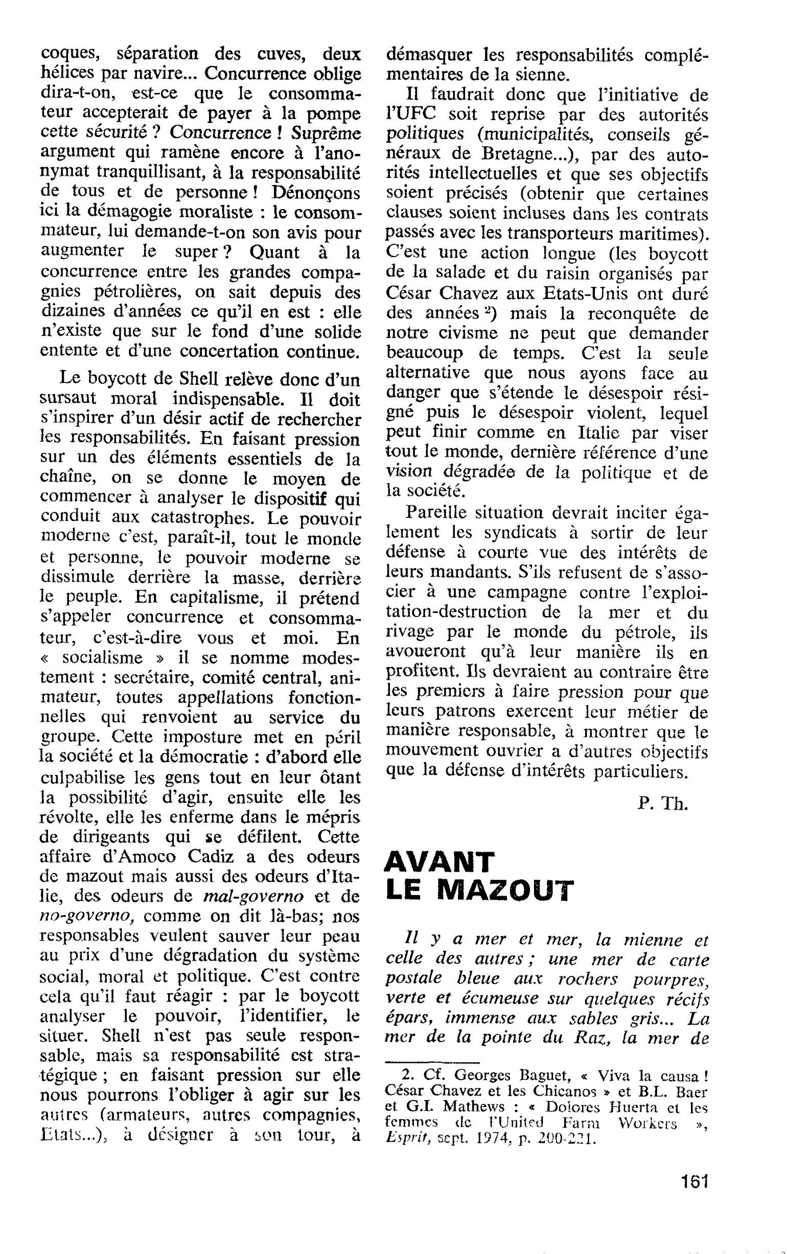 AVANT LE MAZOUT