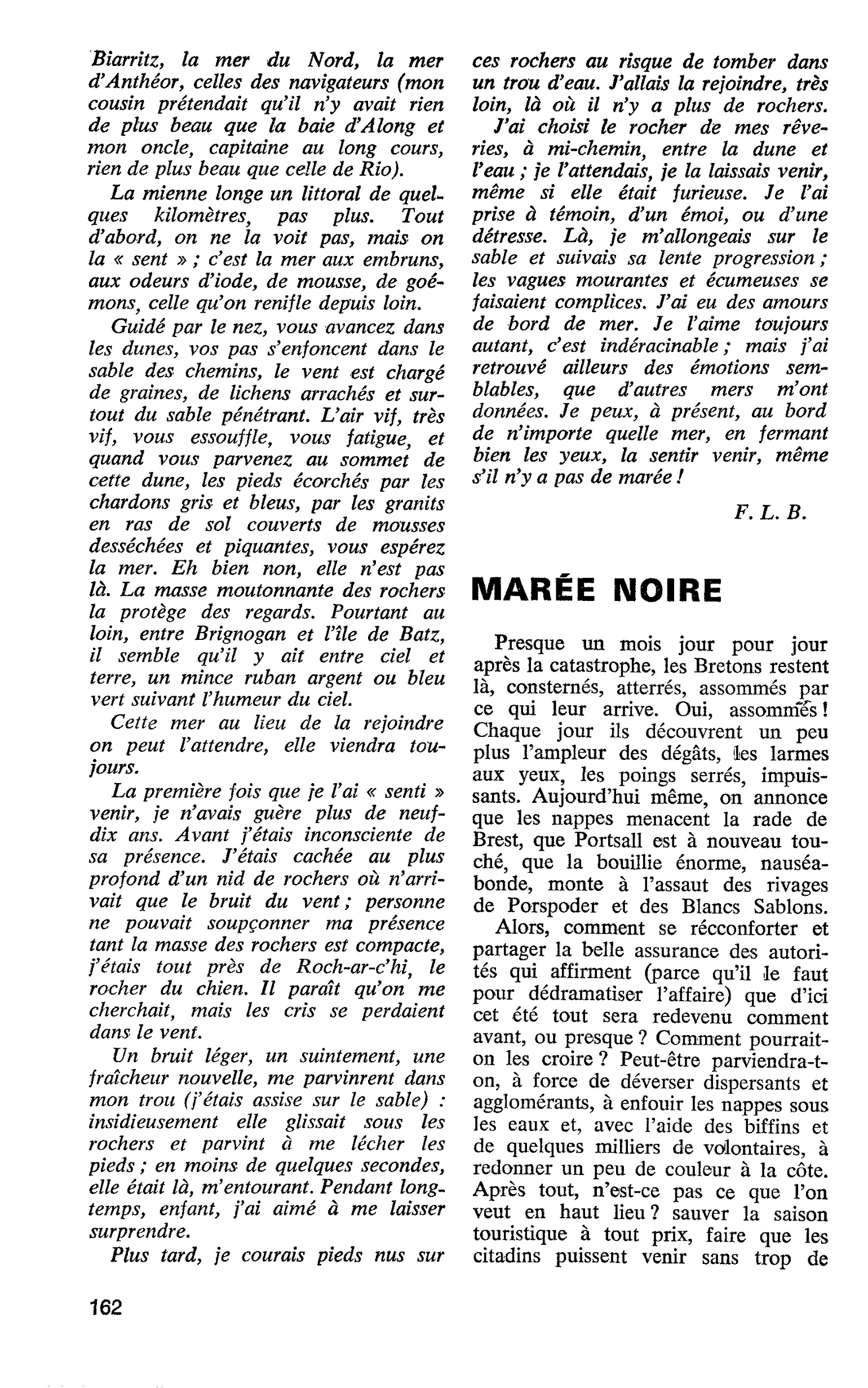 MARÉE NOIRE