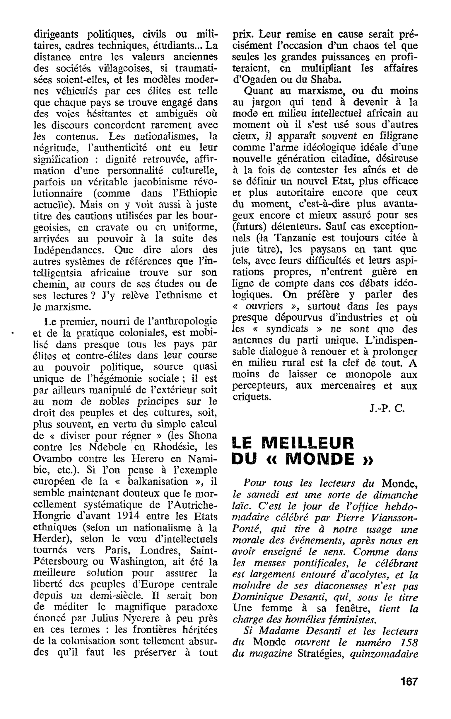 LE MEILLEUR DU « MONDE »