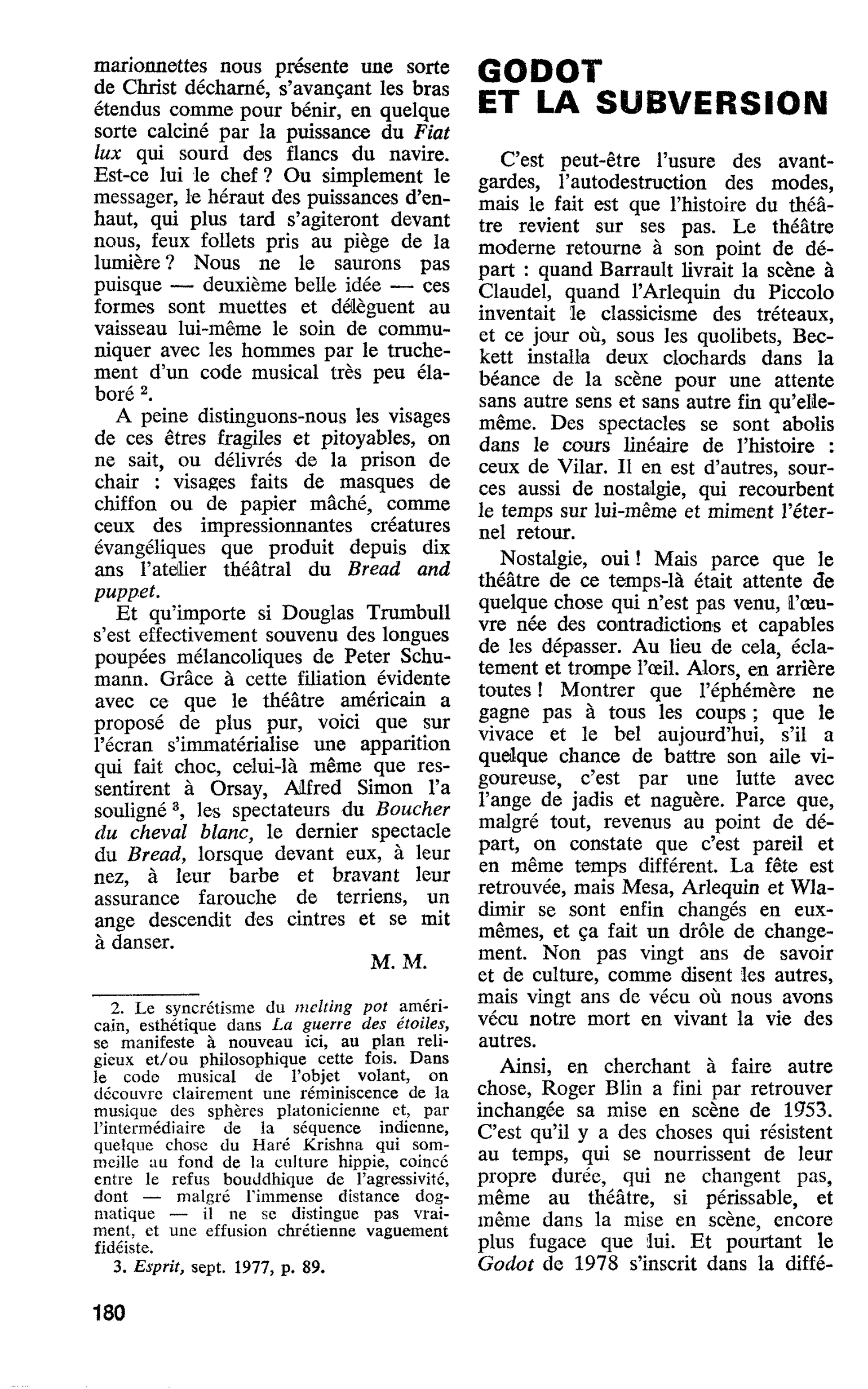 GODOT ET LA SUBVERSION