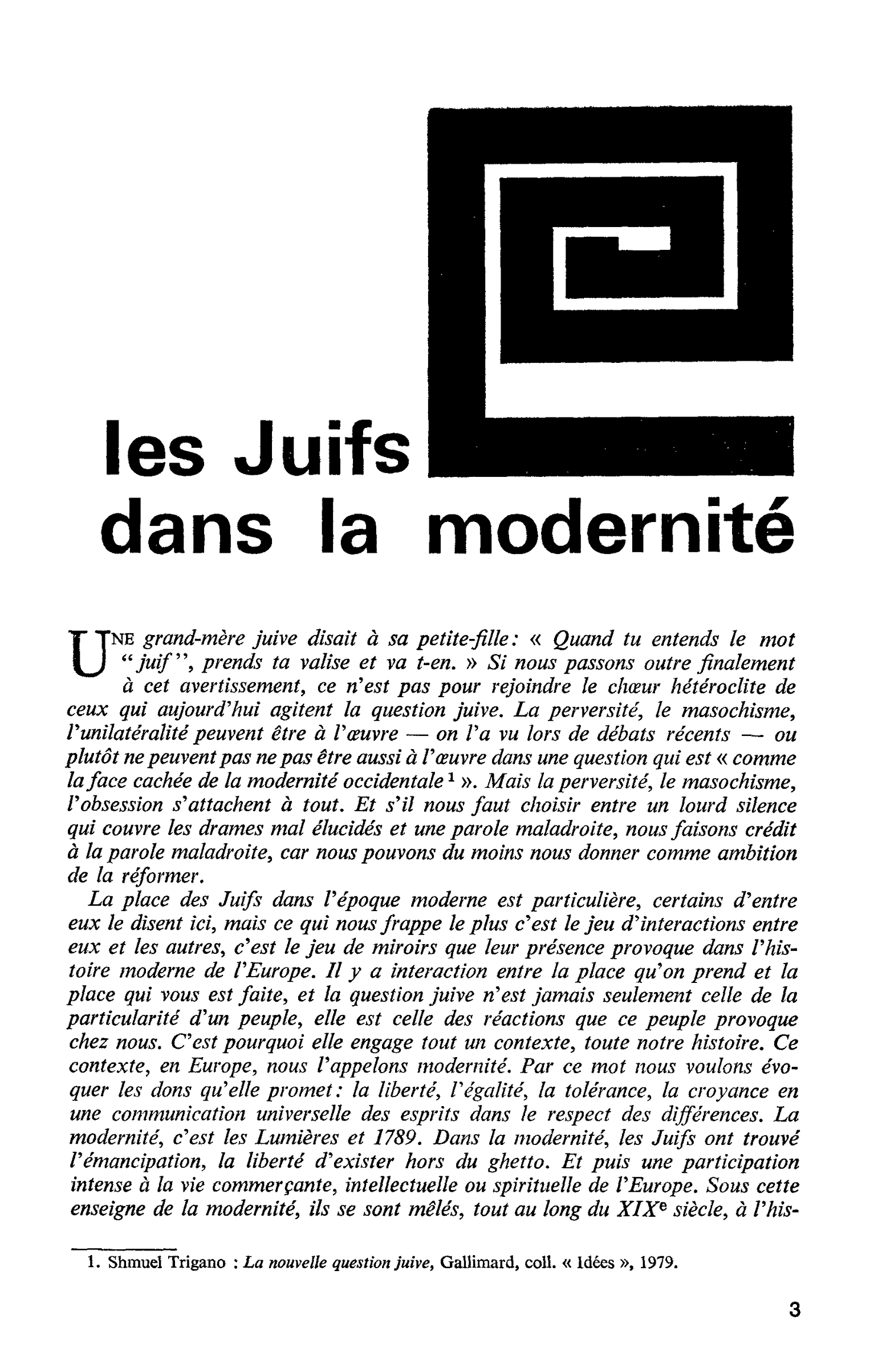 Les Juifs dans la modernité