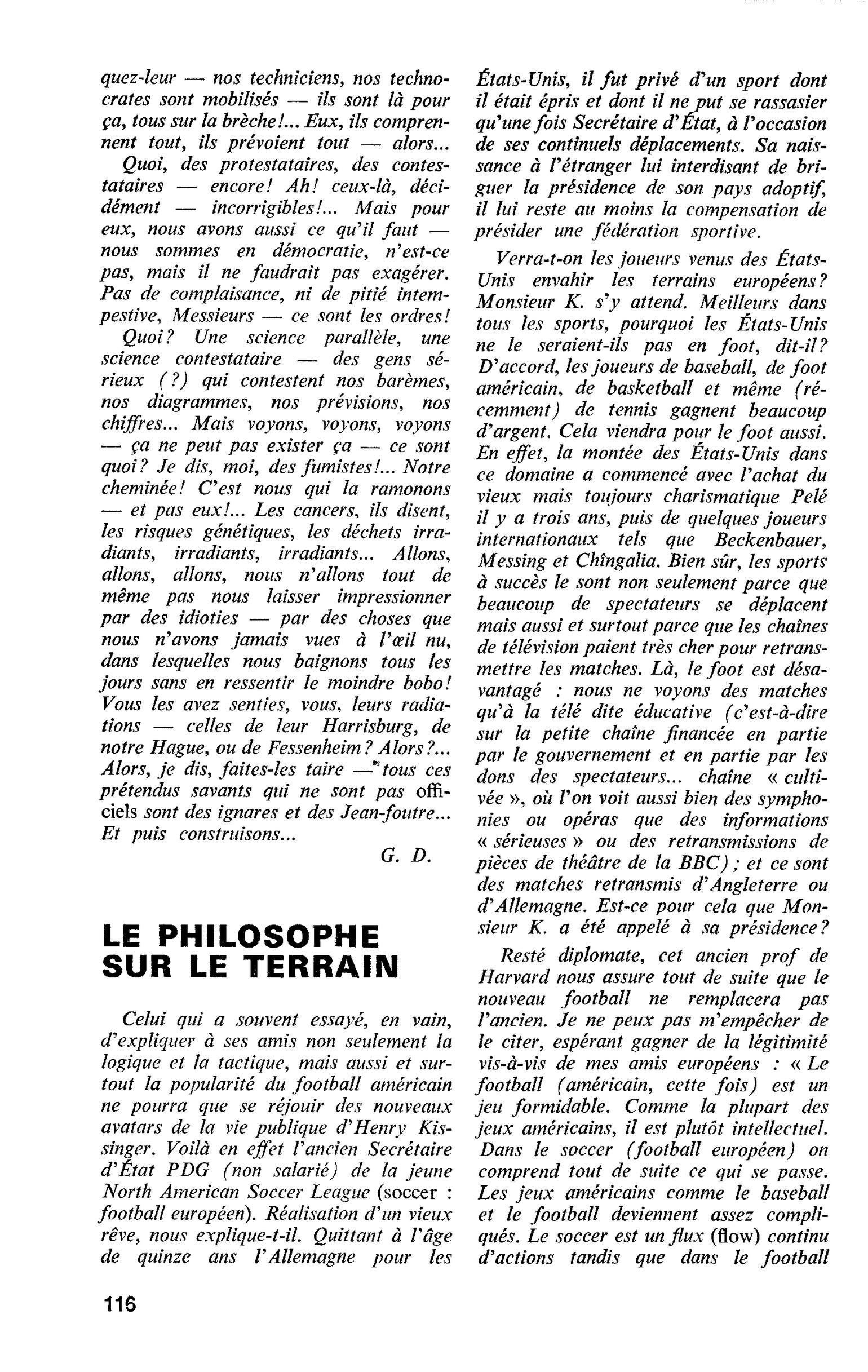 LE PHILOSOPHE SUR LE TERRAIN