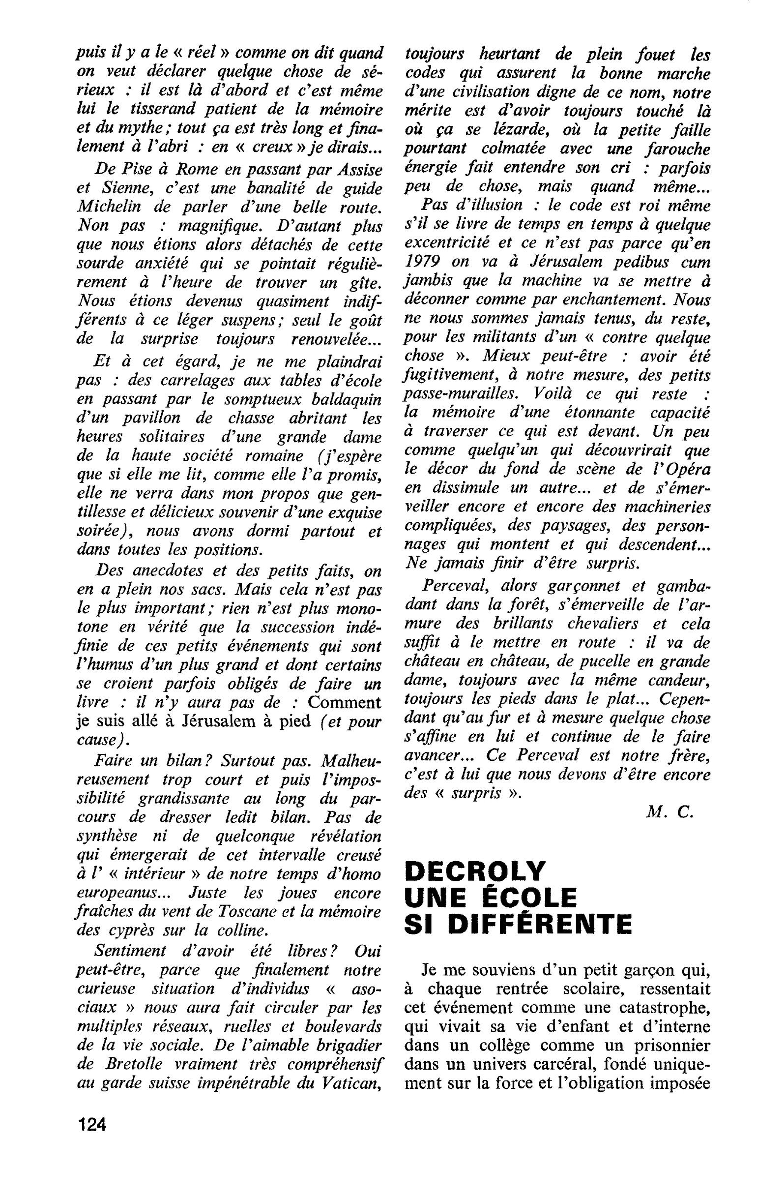 DECROLY UNE ÉCOLE SI DIFFÉRENTE